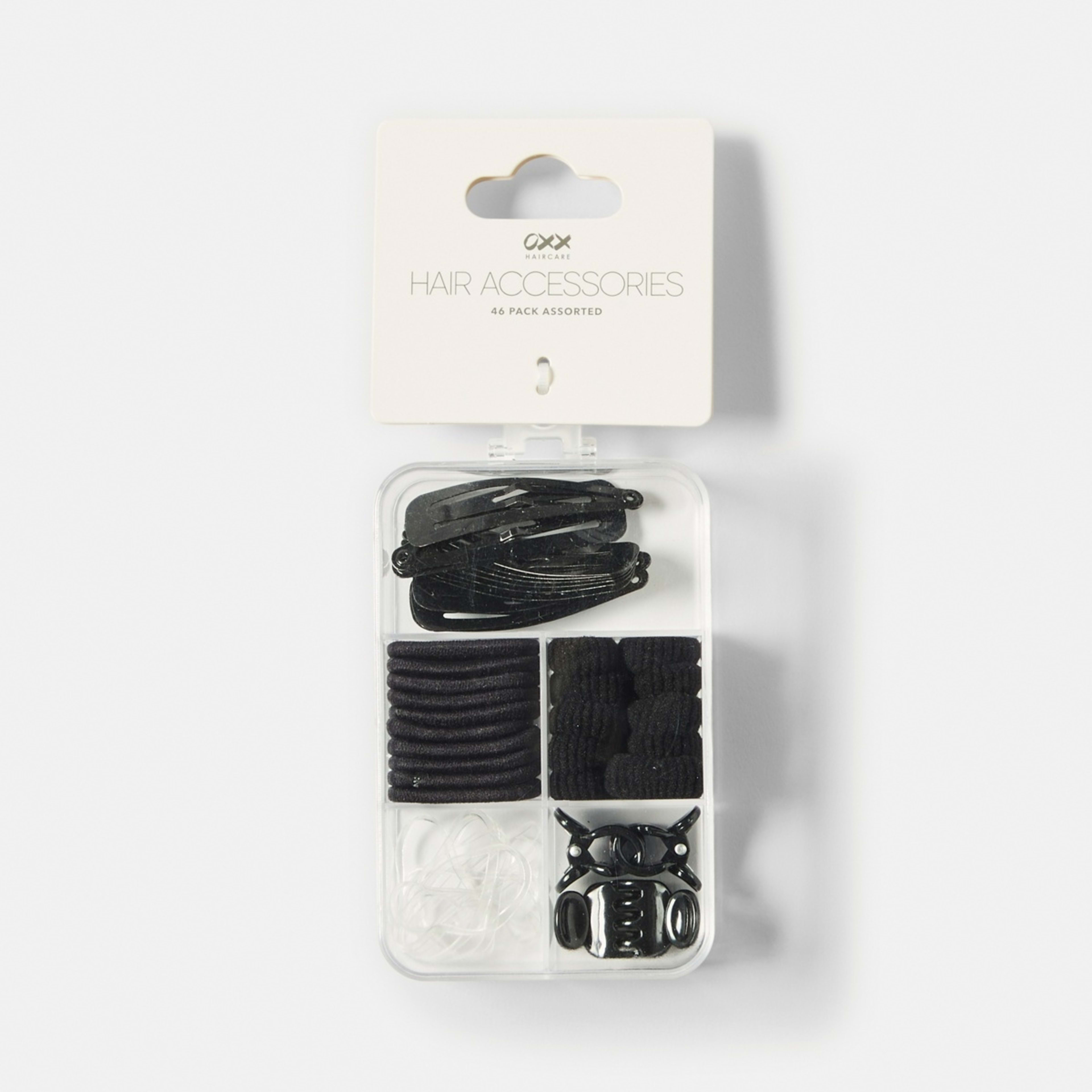 7 OXX Haircare 46 Pack Hair Assorted Accessories - Black, 7 of 7