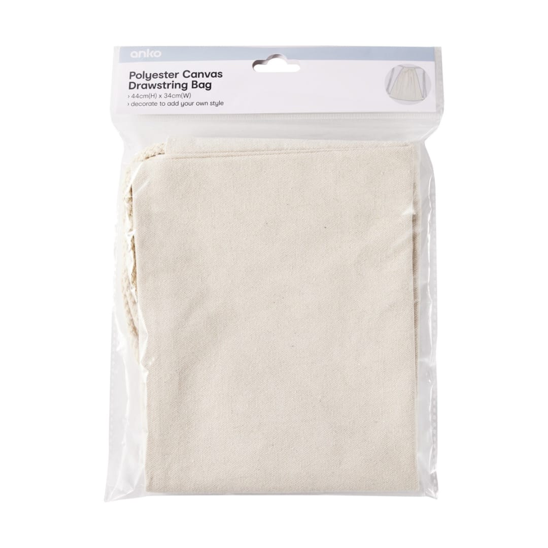 Polyester Canvas Drawstring Bag Kmart