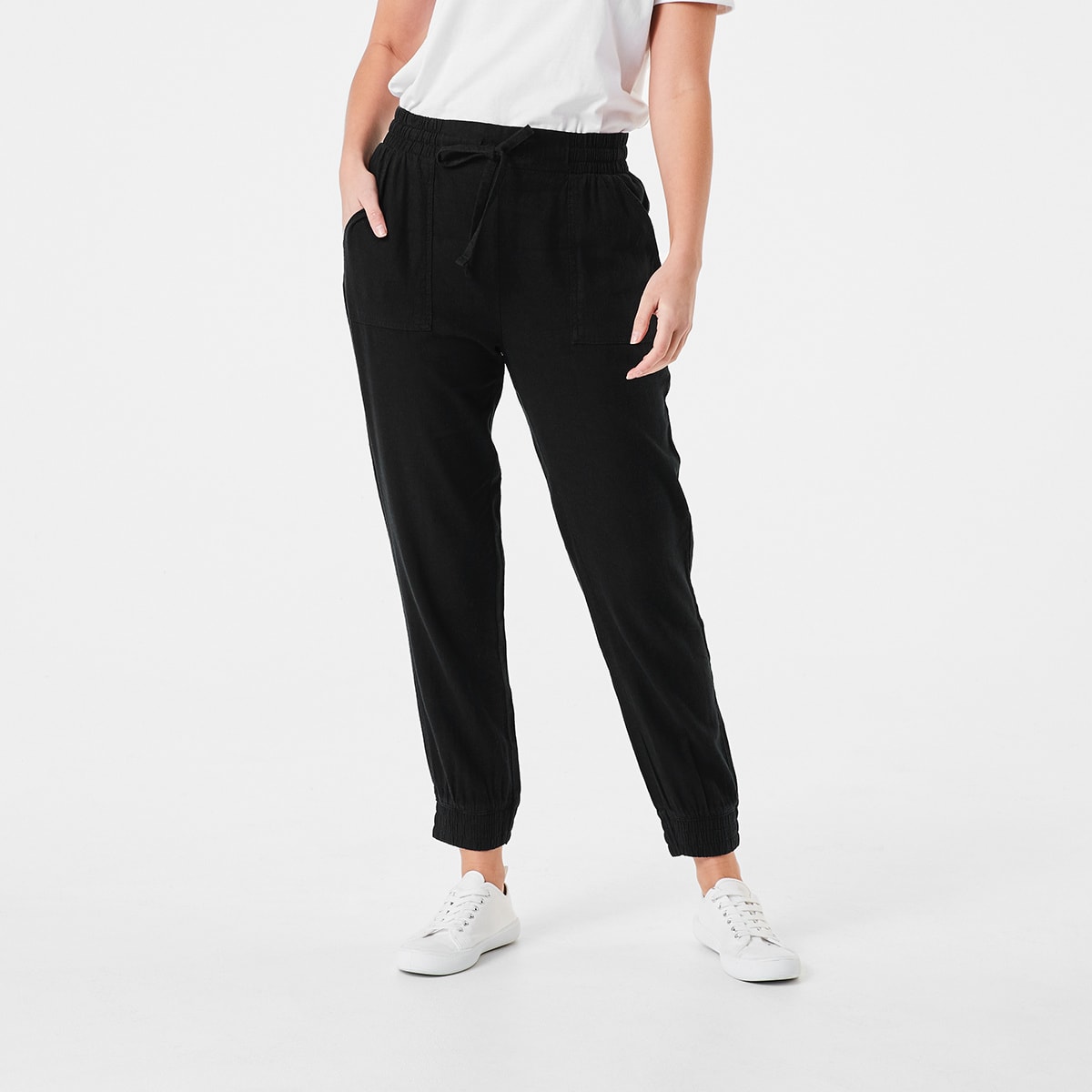 Relaxed Linen Joggers - Kmart