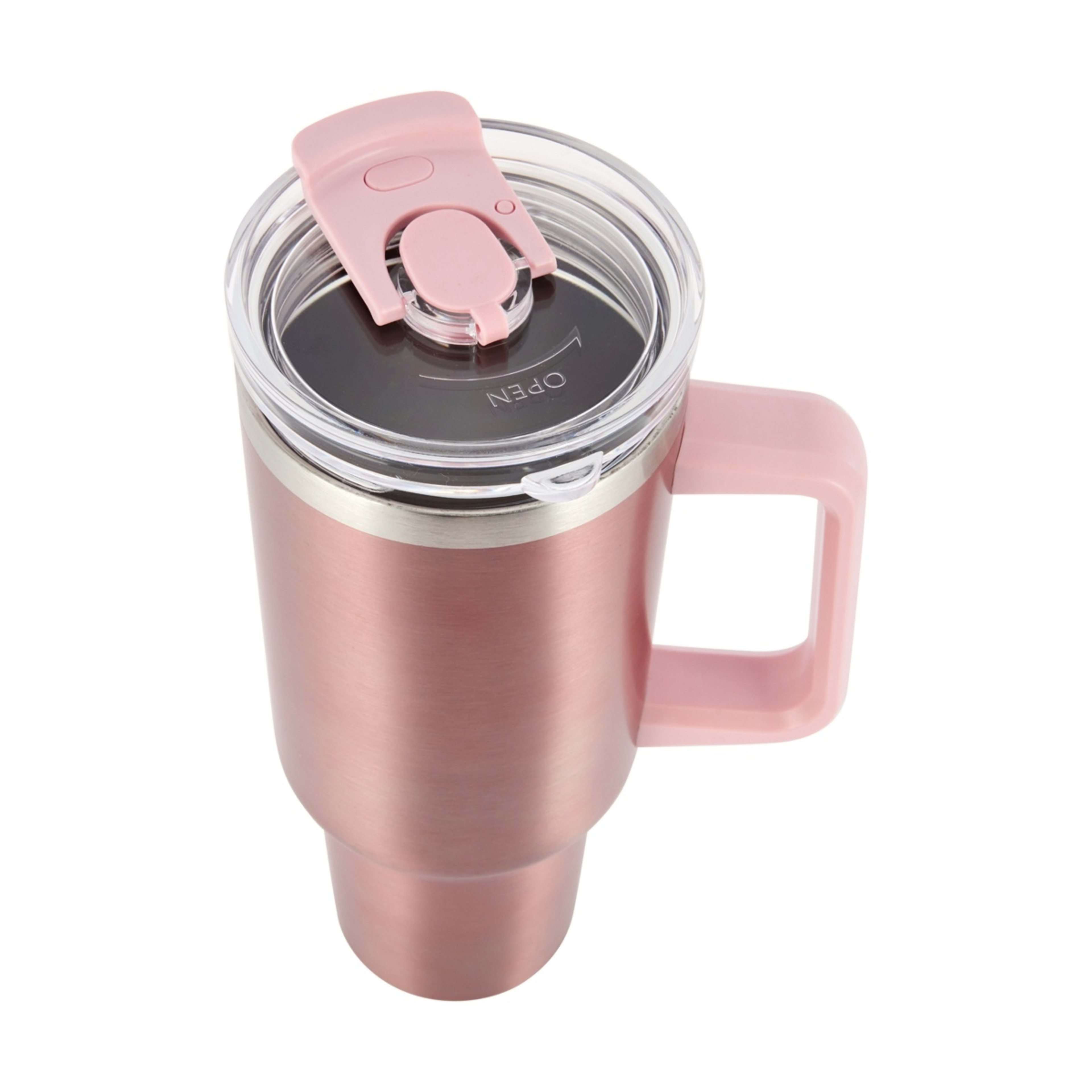 2 1.18L Rose Gold Look Jumbo Tumbler with Handle, 2 of 6