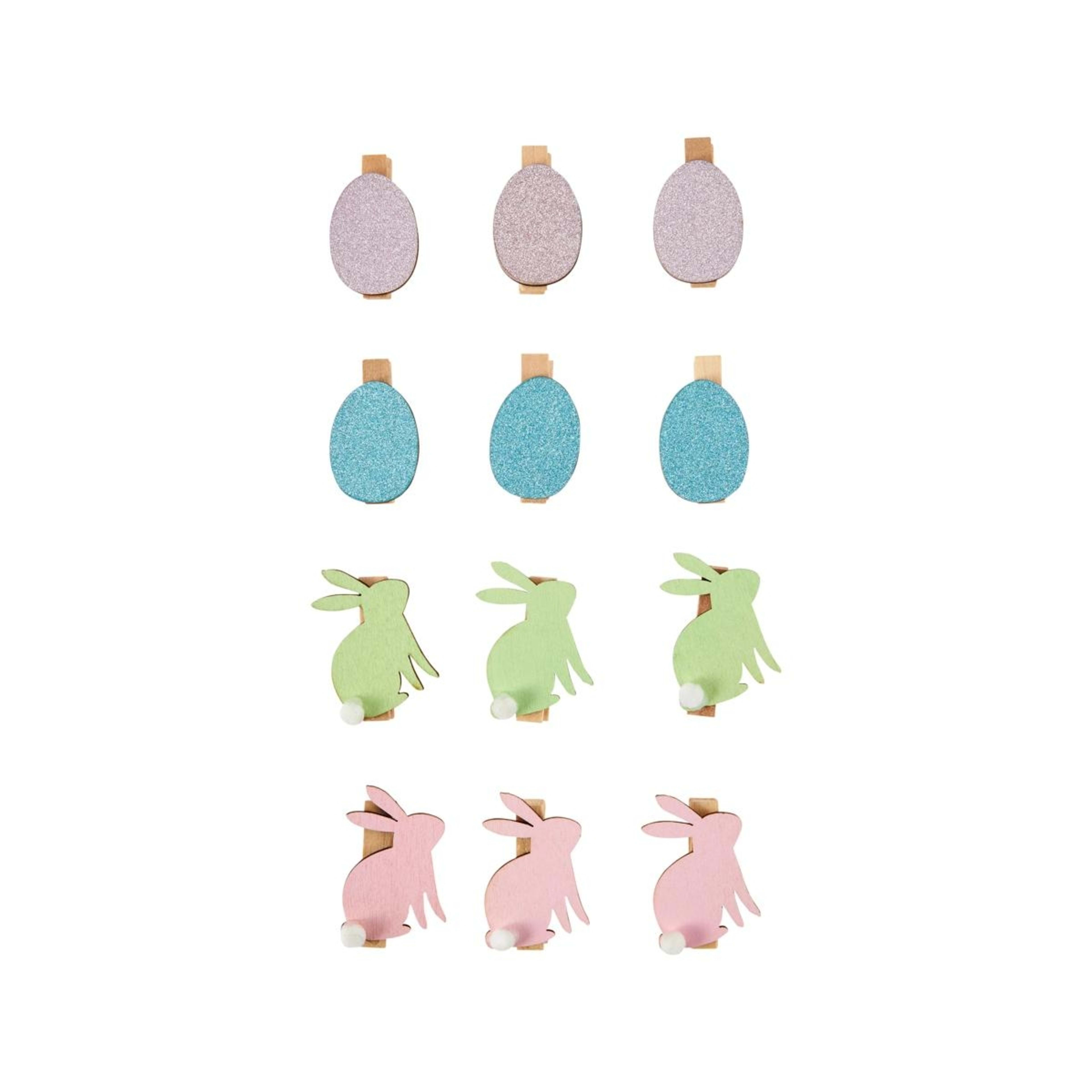 2 12 Pack Easter Craft Shaped Pegs, 2 of 6