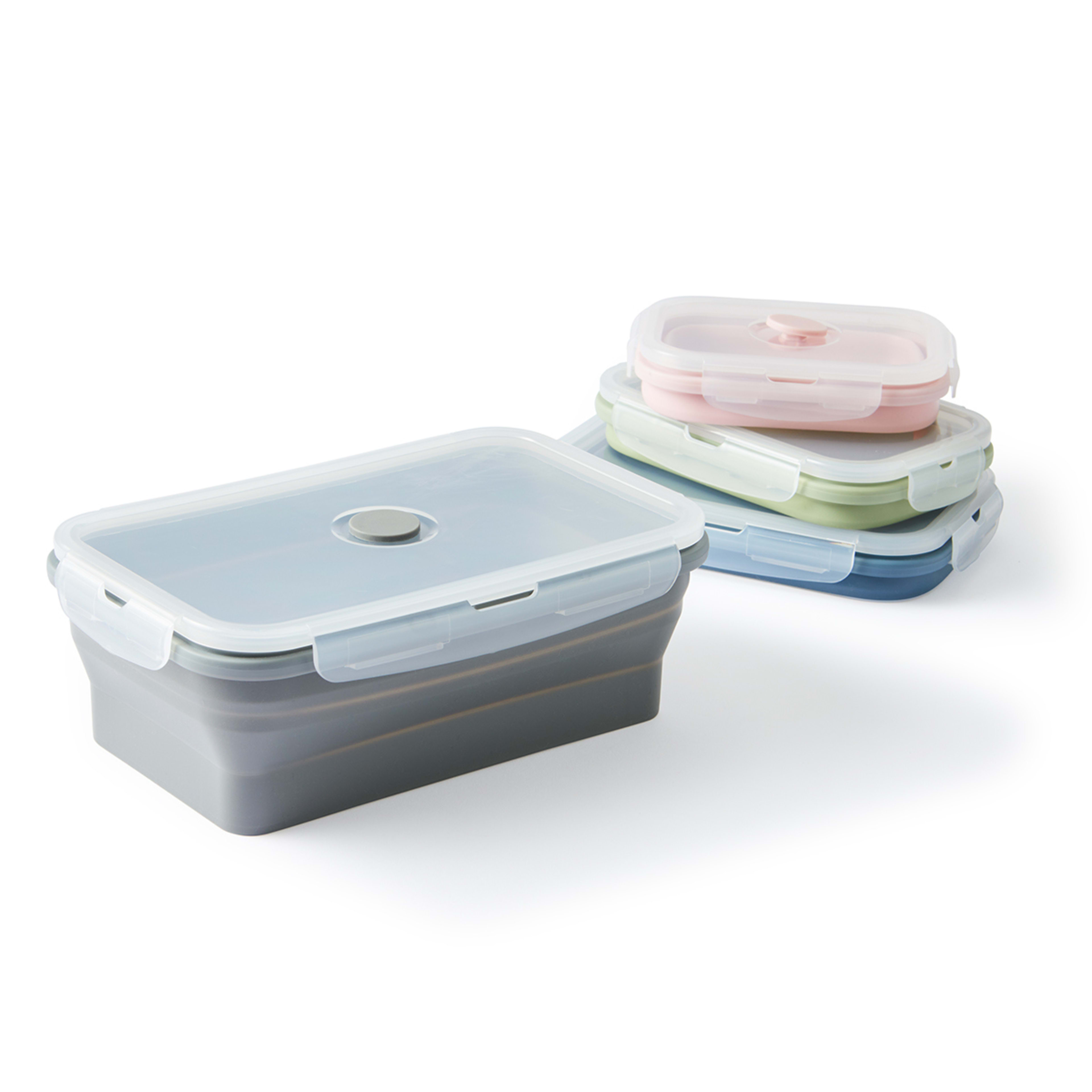4 Piece Silicone Collapsible Container Kmart