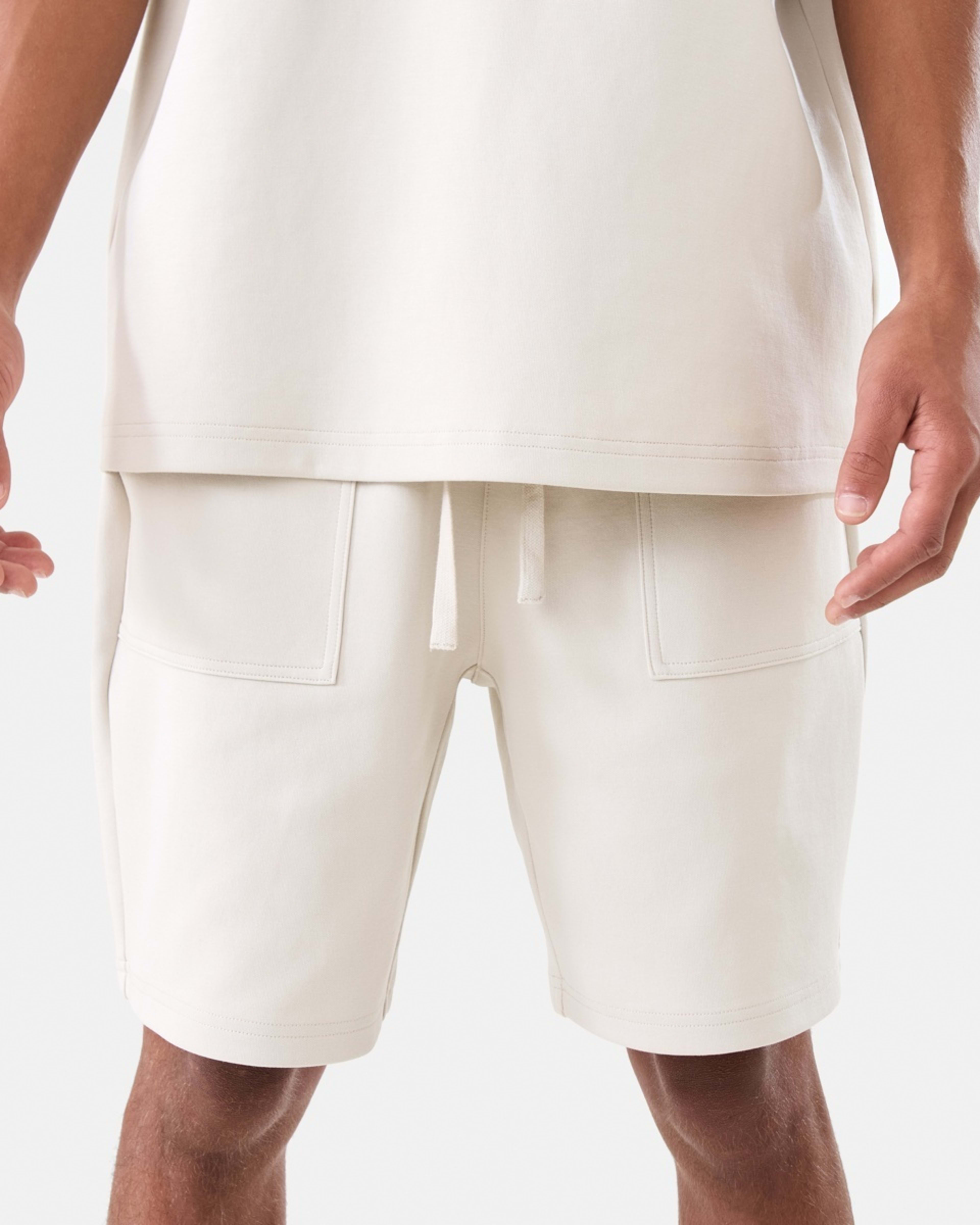 1 Elastic Waist Interlock Knit Shorts DUNE, 1 of 7