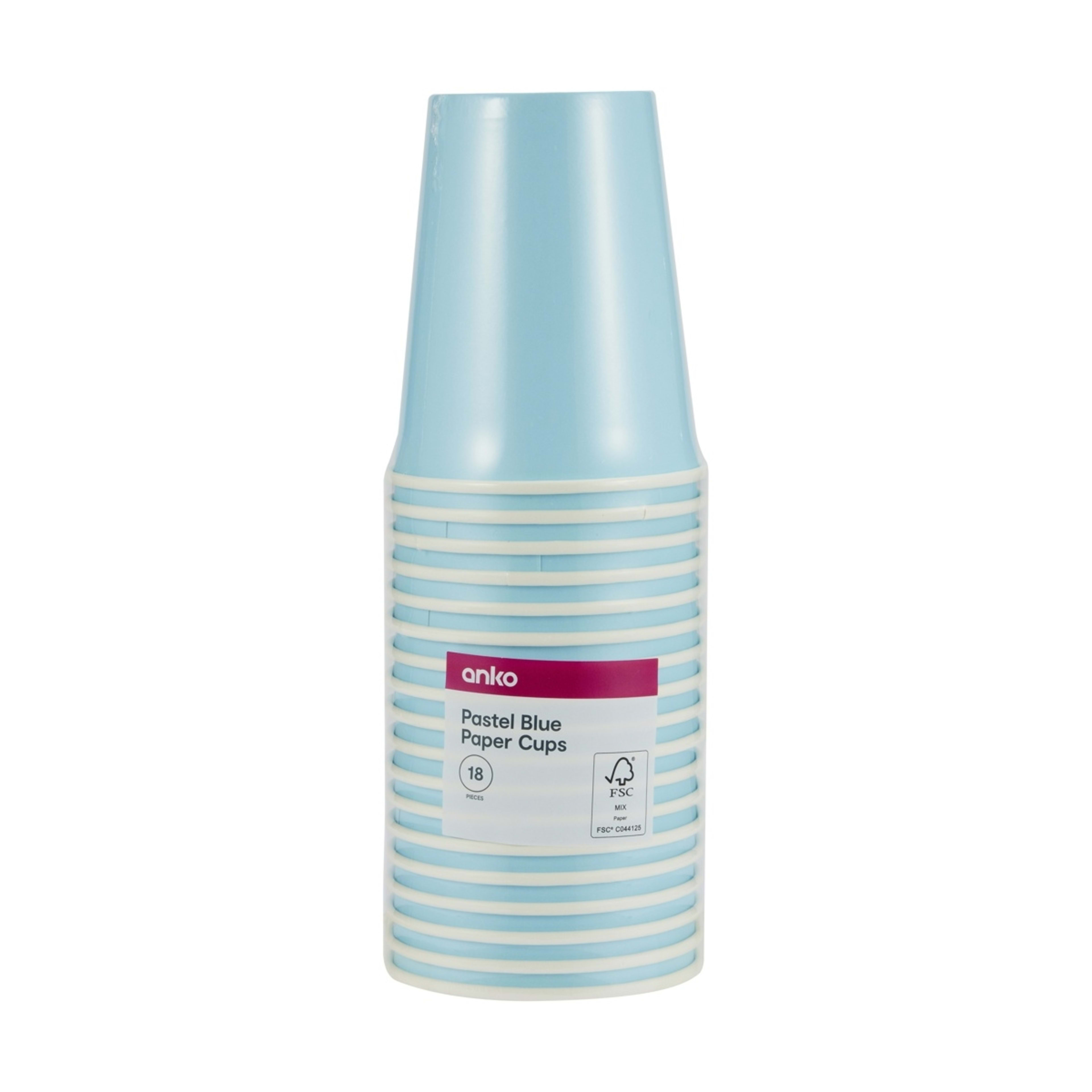 3 18 Pack Pastel Blue Paper Cups, 3 of 3