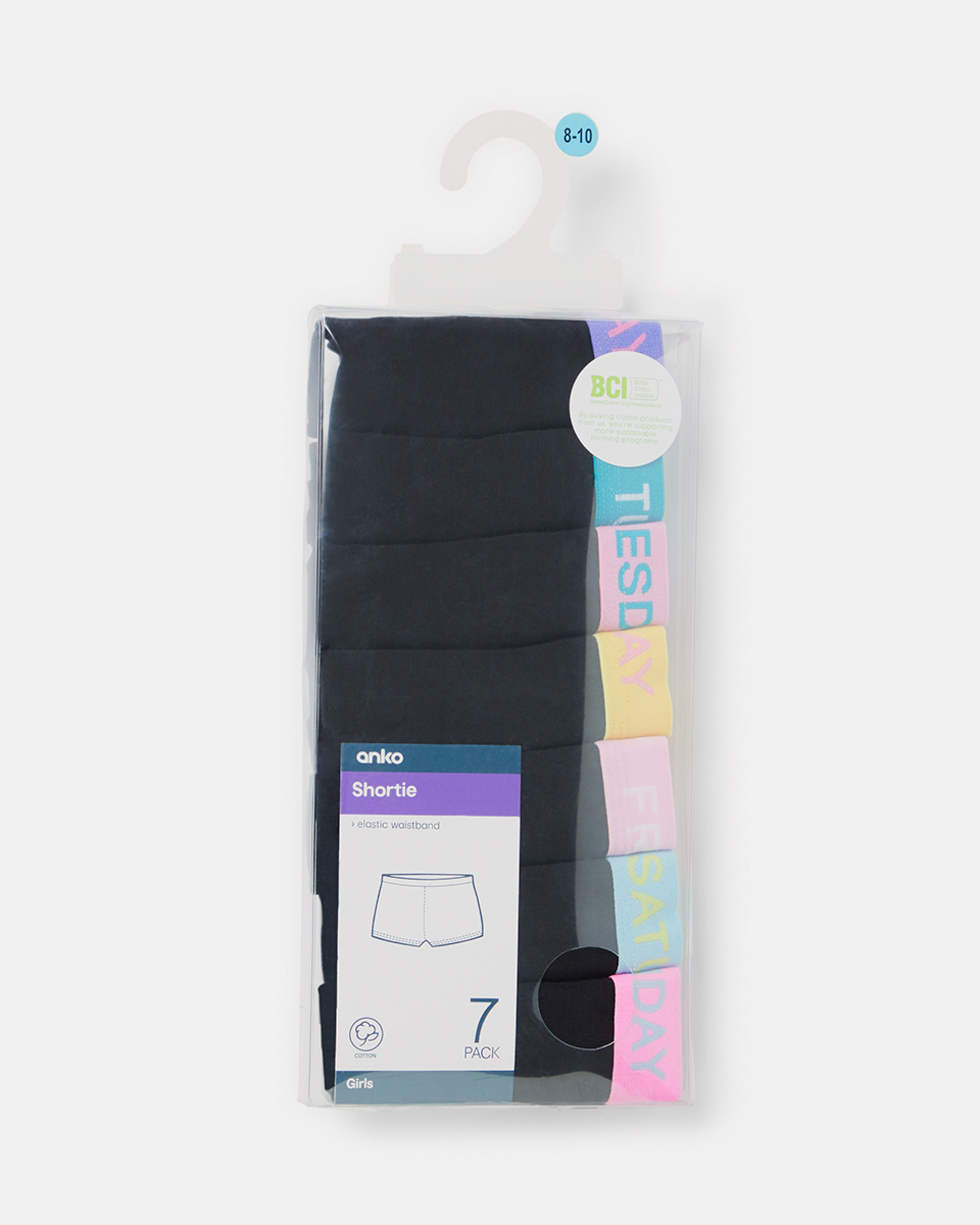 10 7 Pack Shorties Black 24, 10 of 10