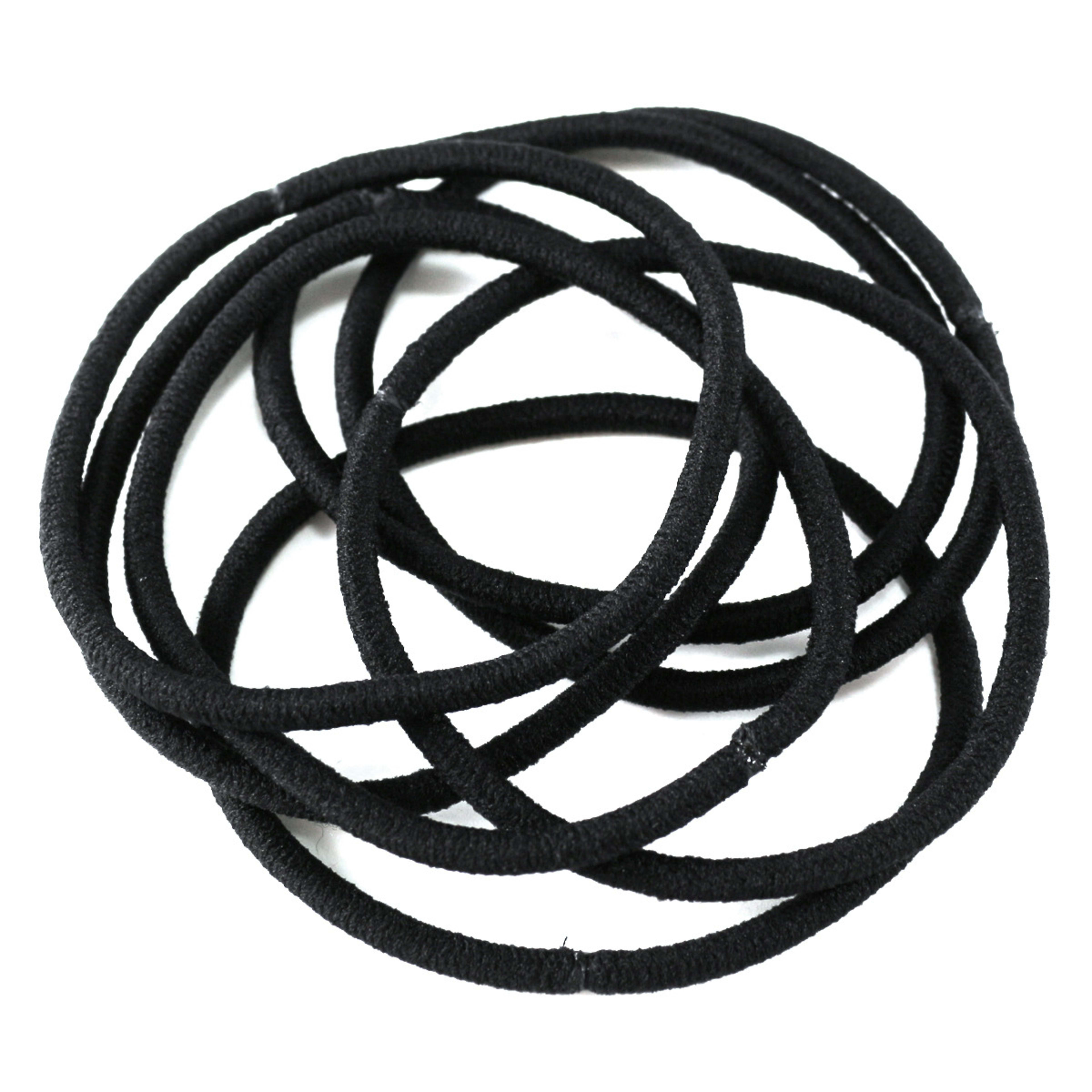 1 8 Pack Black Thick Super Stretchy Elastics