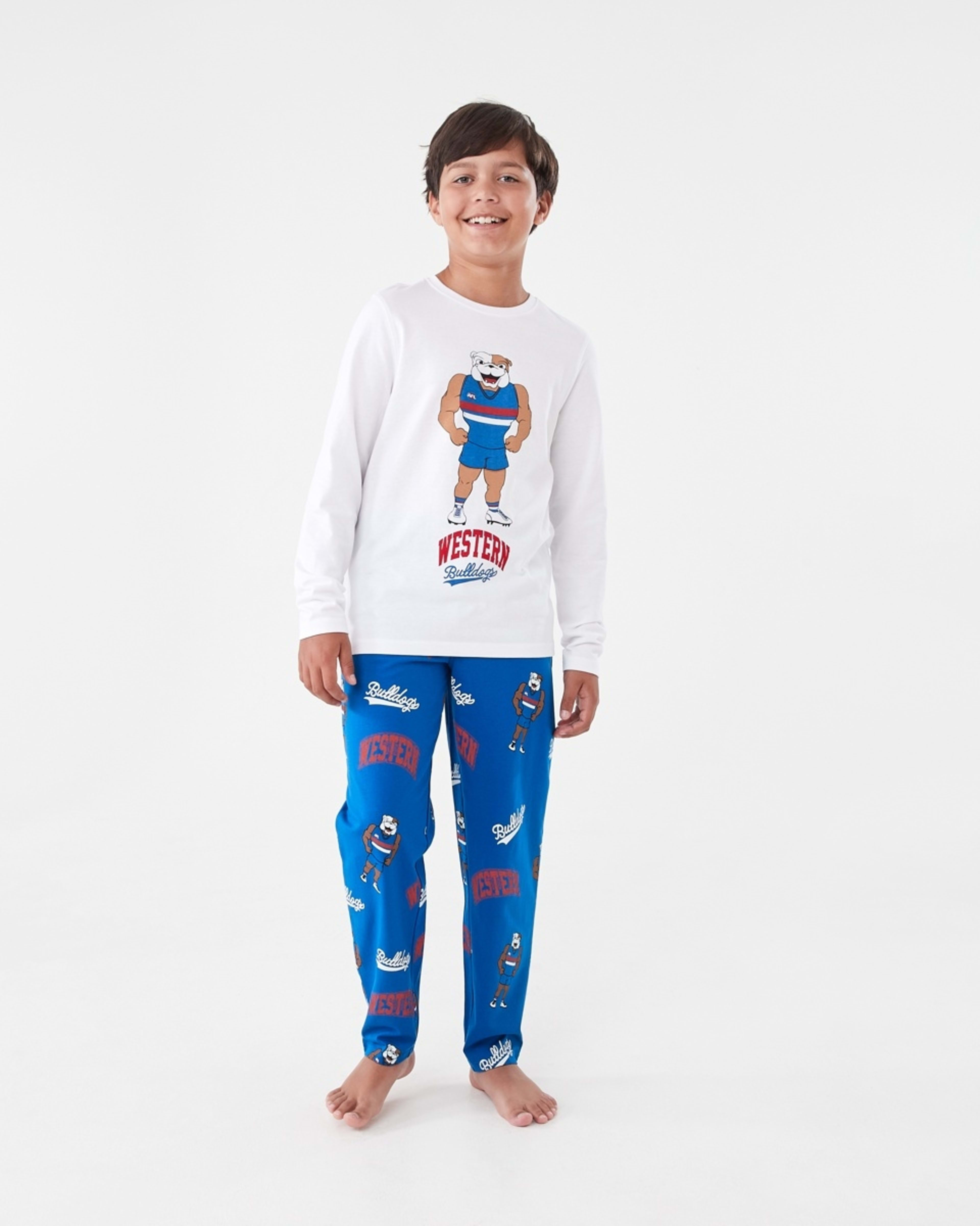 1 Official AFL Kids Pyjama Set Bulldogs
