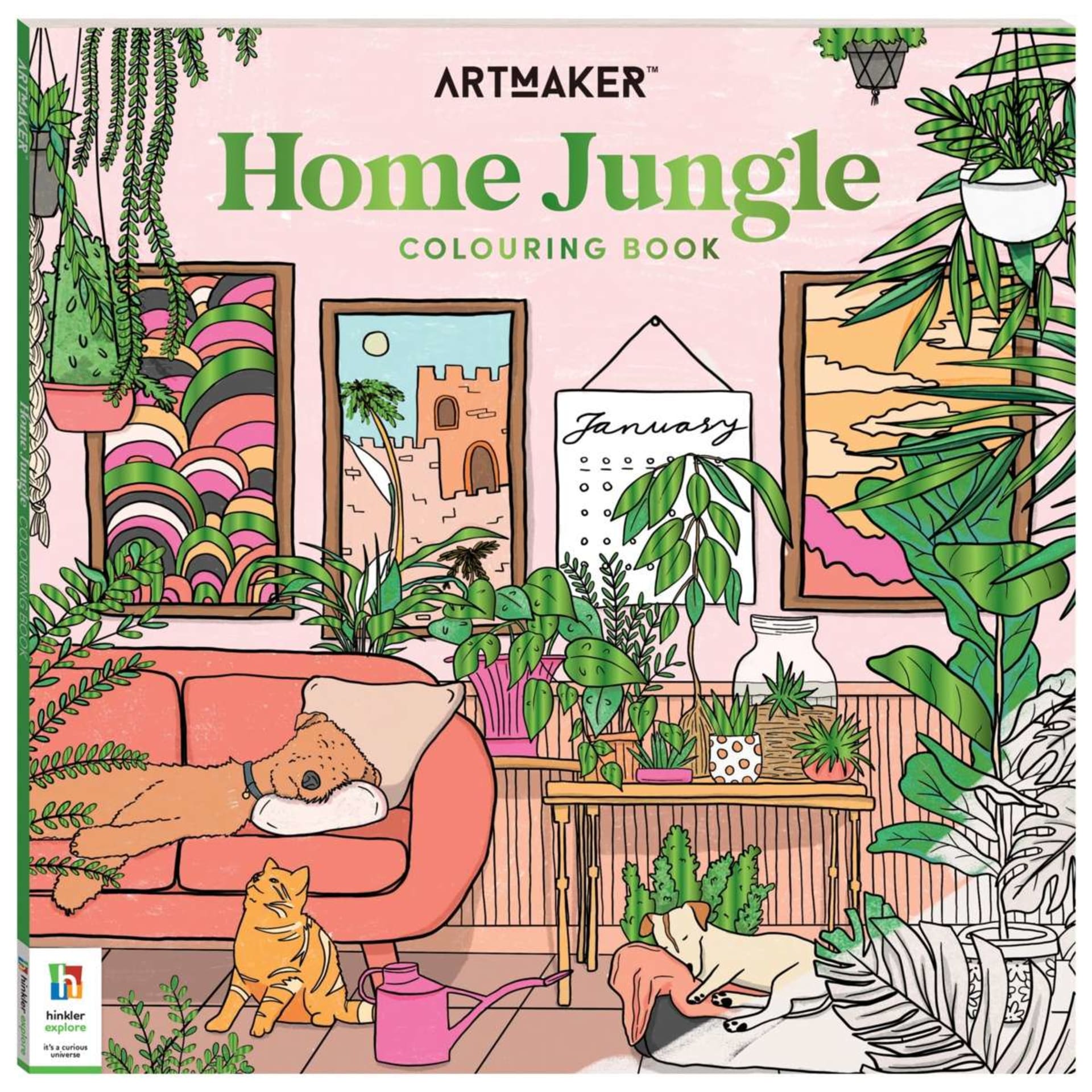 Art Maker Home Jungle Colouring Book Kmart