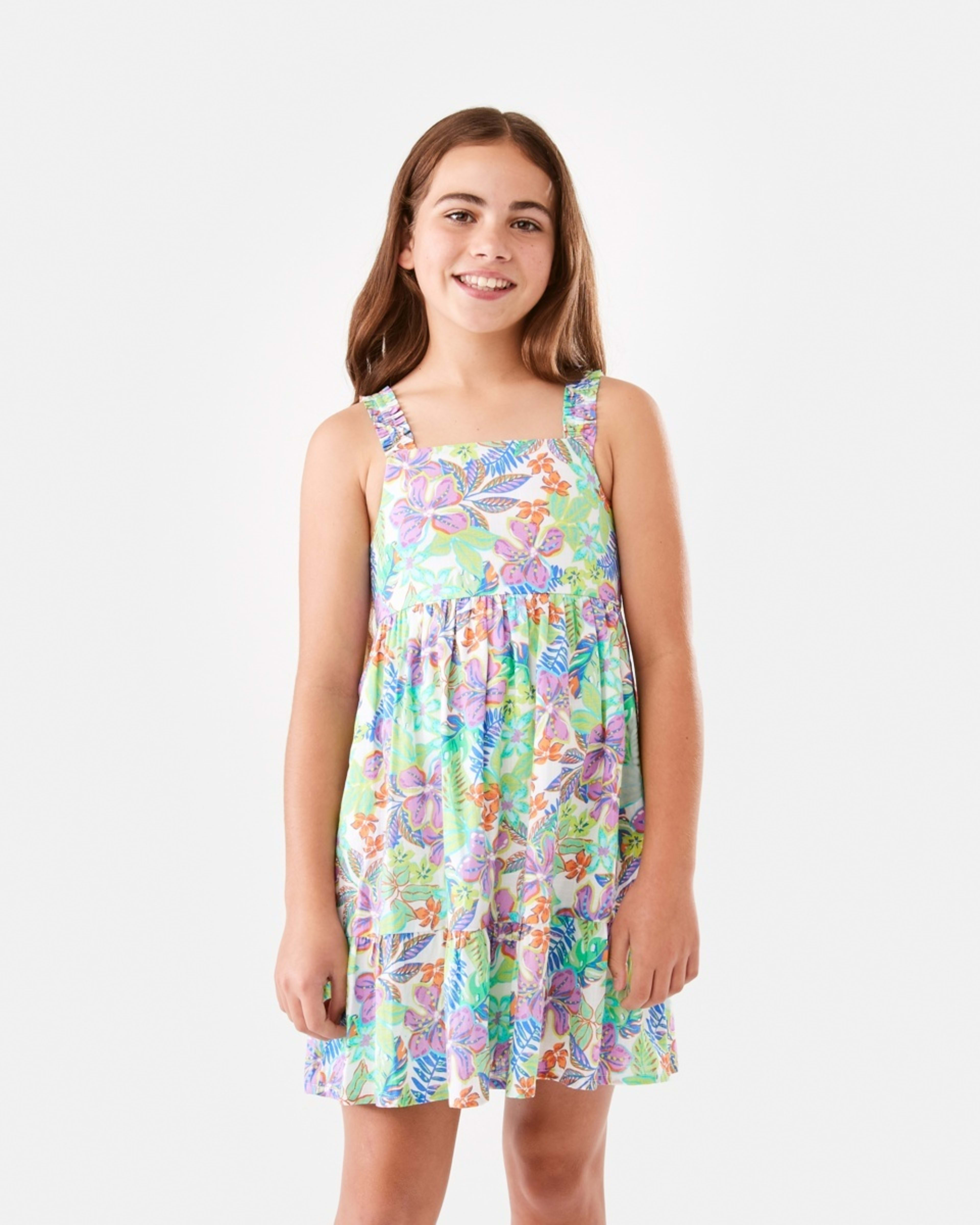1 Cut Out Frill Dress Flrl Multi