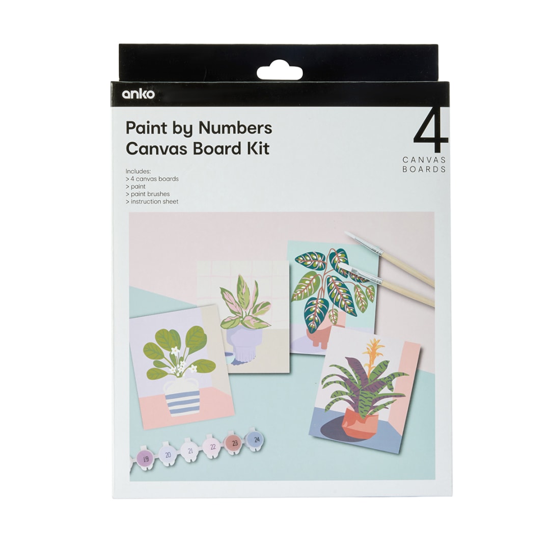 Paint by Numbers Canvas Board Kit Kmart