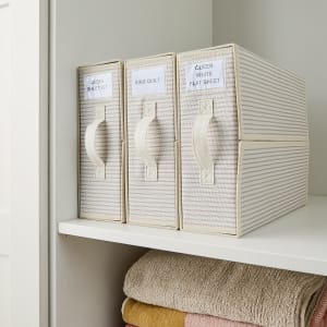 Linen Look Bed Linen Box - St