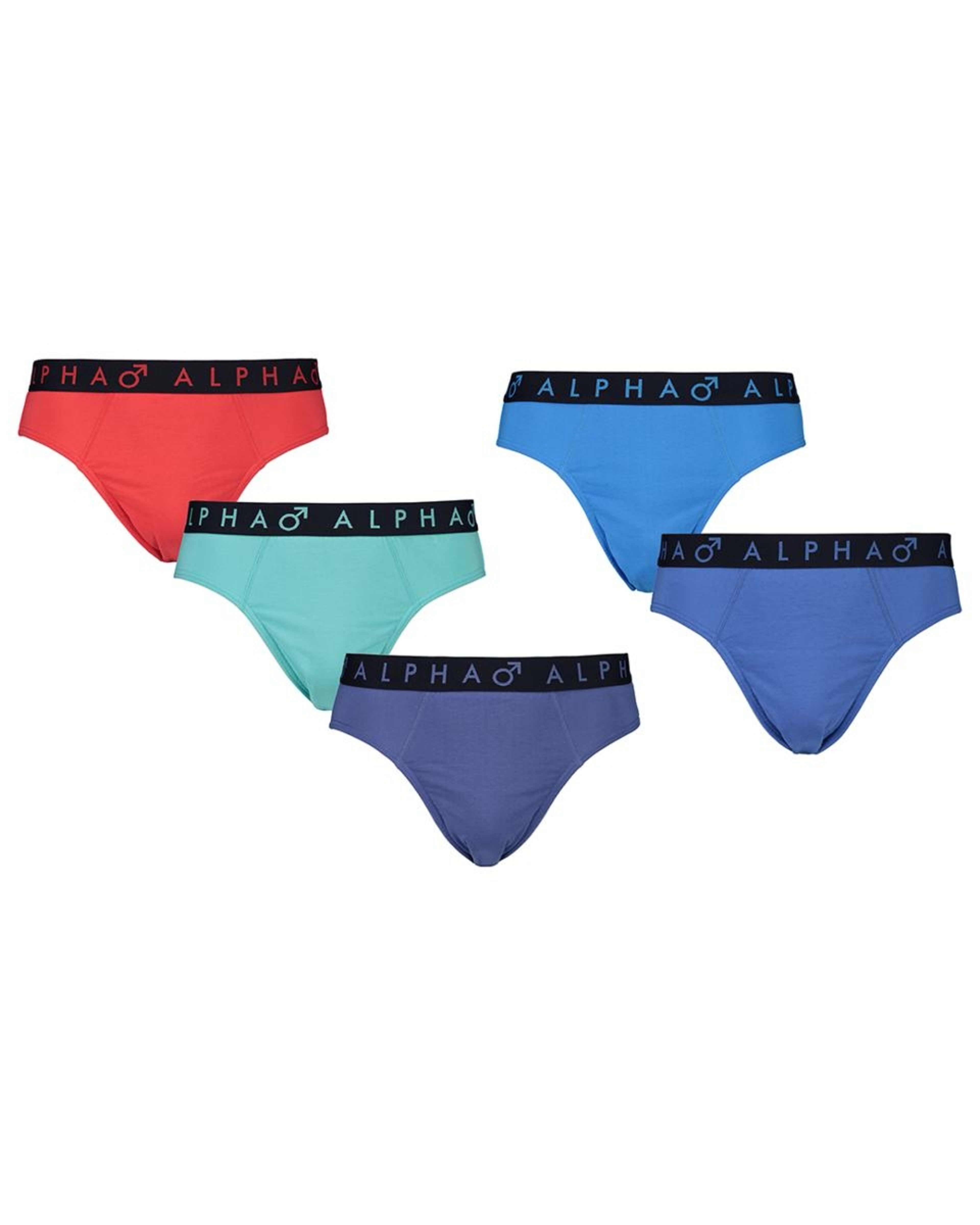 1 5 Pack Attached Elastic Hipster Briefs PRIMARY MULTI, 1 of 10