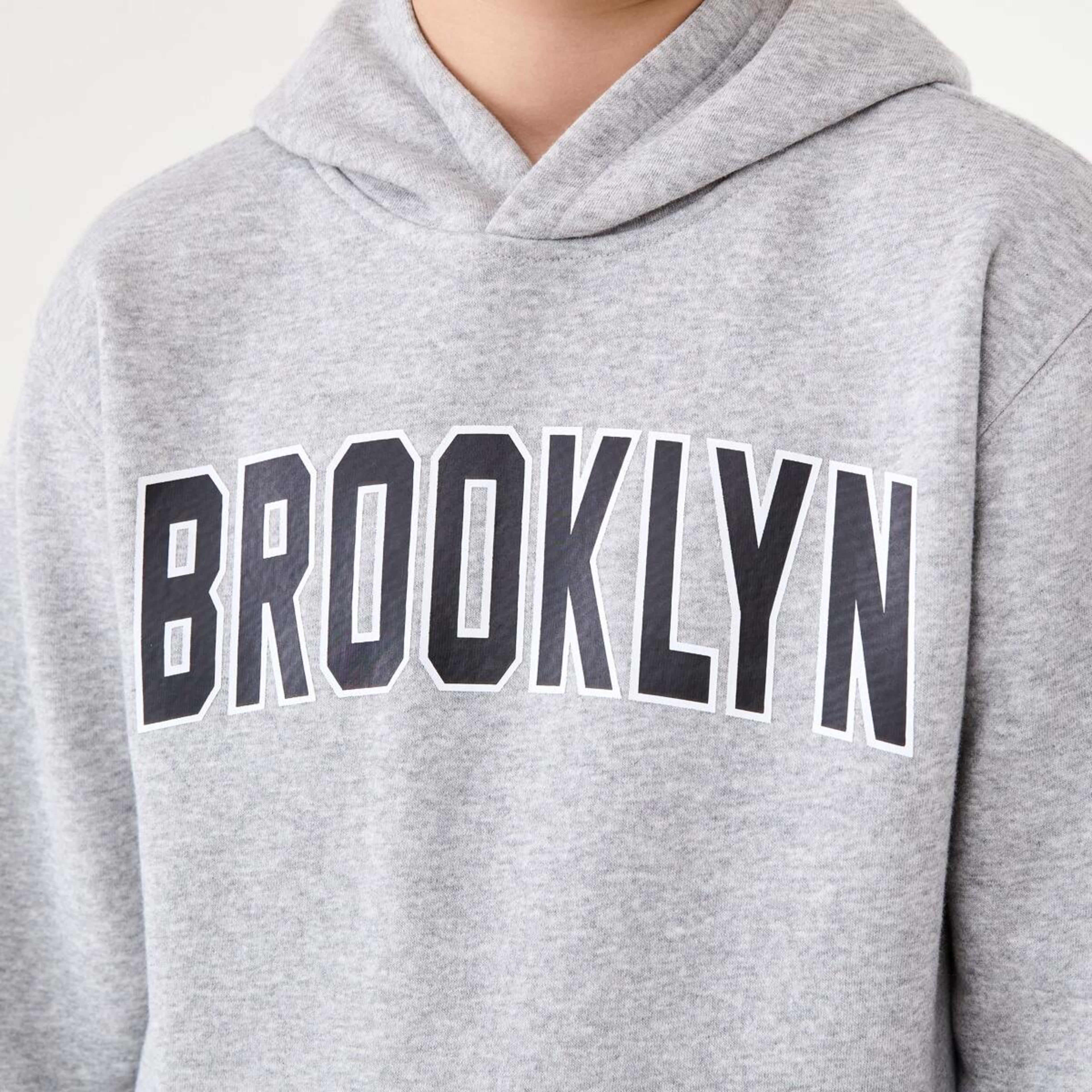 4 Print Hoodie Brooklyn Varsity Grey Marle, 4 of 8