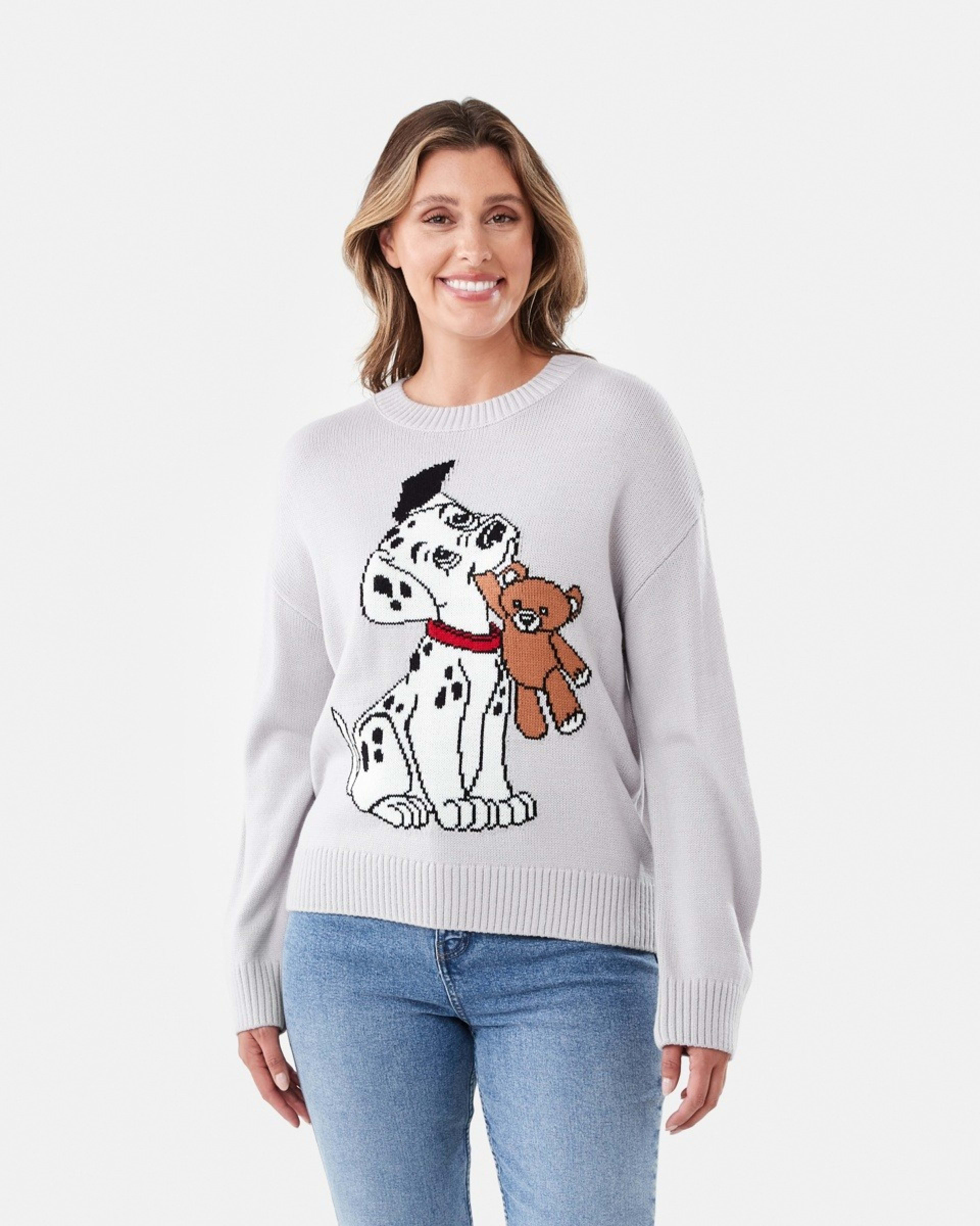 1 101 Dalmatians License Long Sleeve Knit Jumper Dalmations, 1 of 5