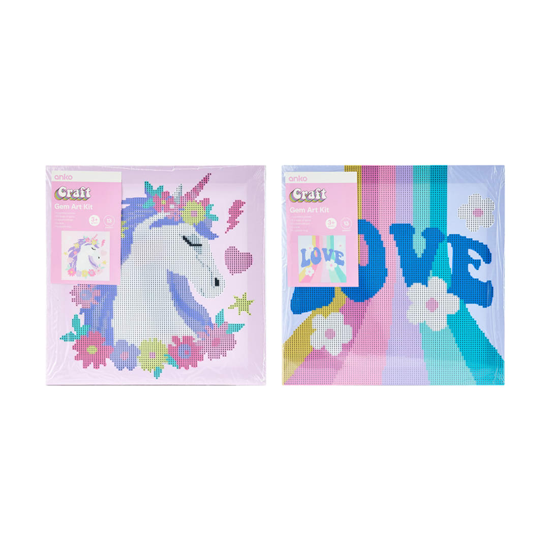 13 Piece Craft Gem Art Kit Assorted Kmart