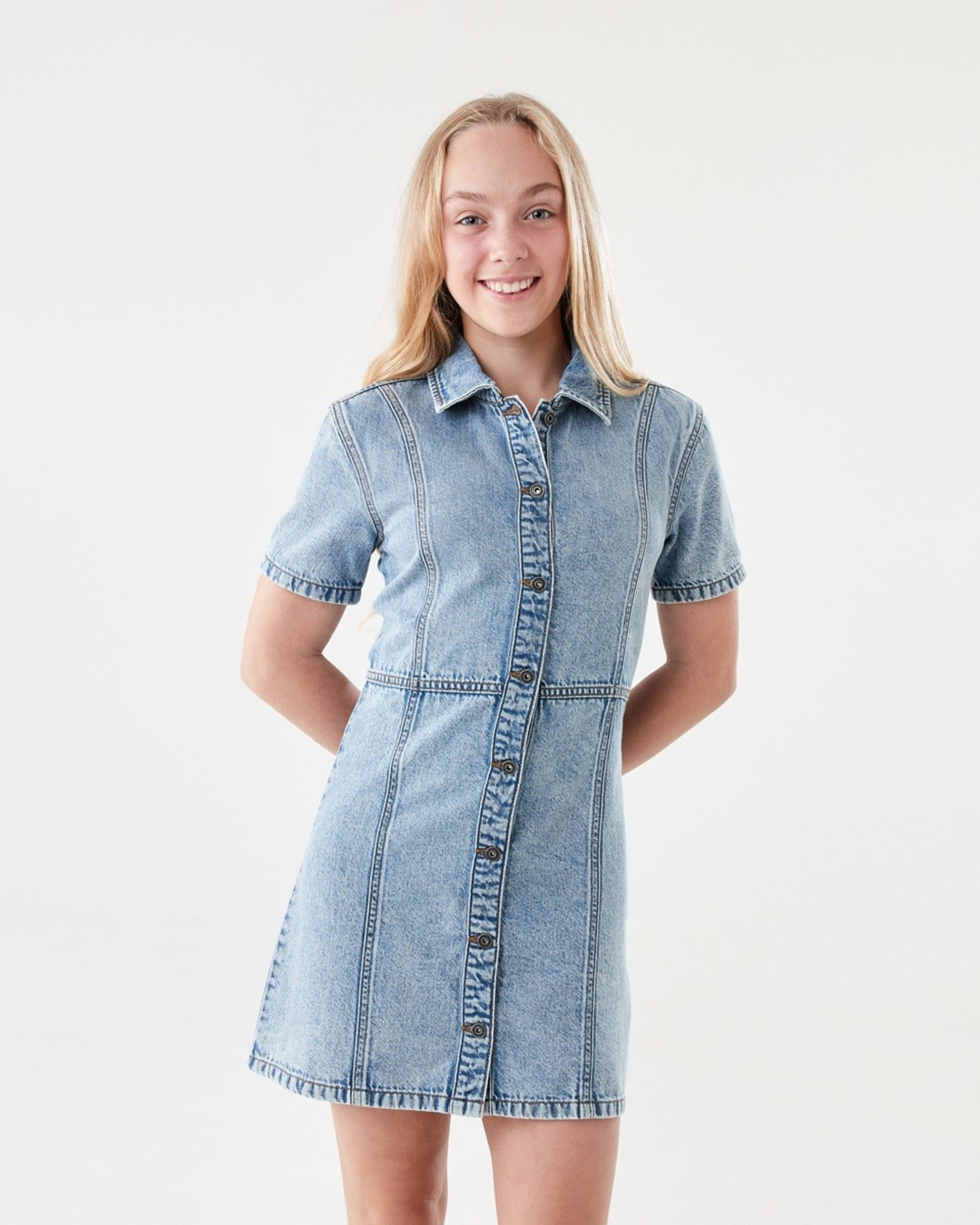 1 Denim Dress LIGHT WASH, 1 of 7