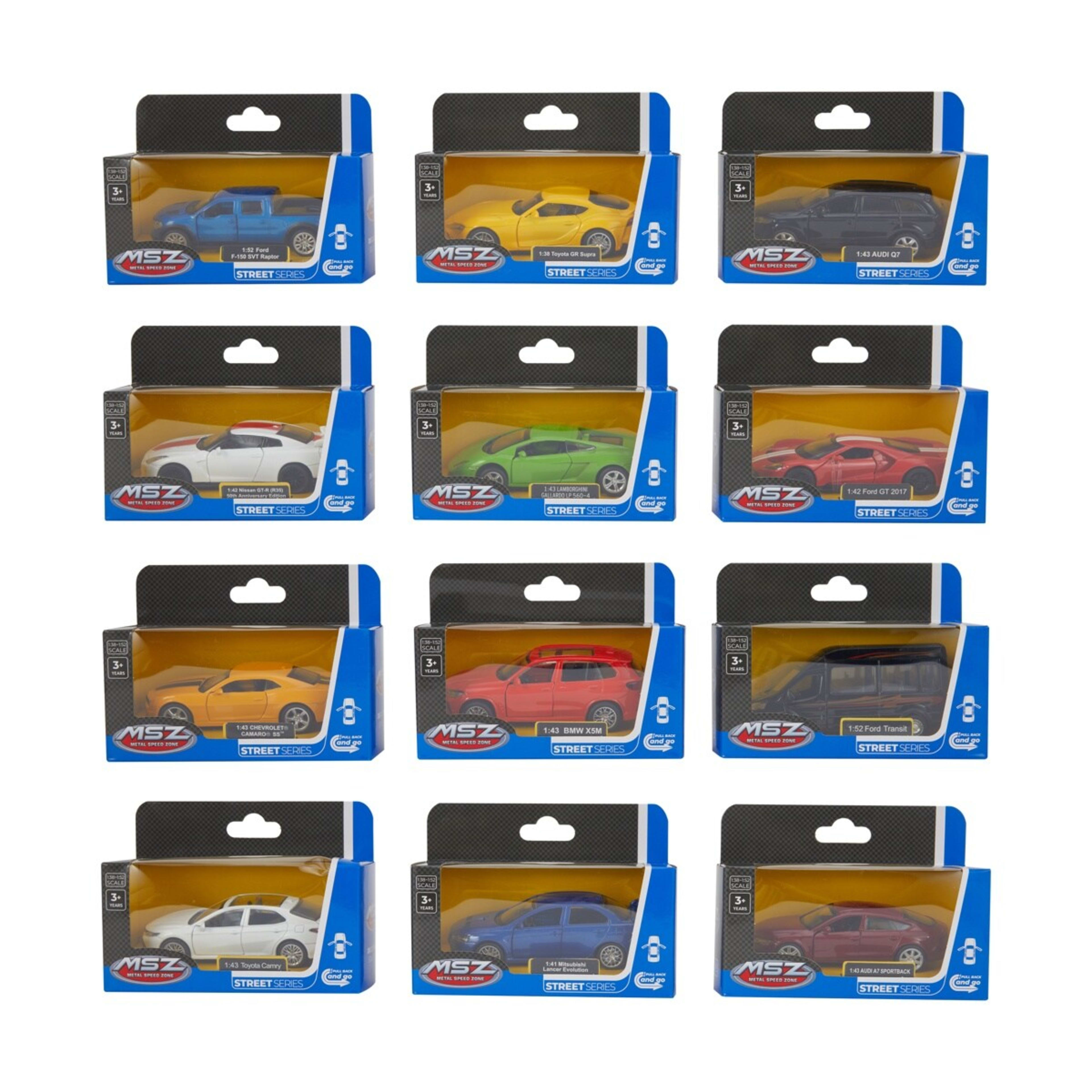1 Metal Speed Zone (MSZ) Die Cast Metal Street Series Scale Model Car - Assorted