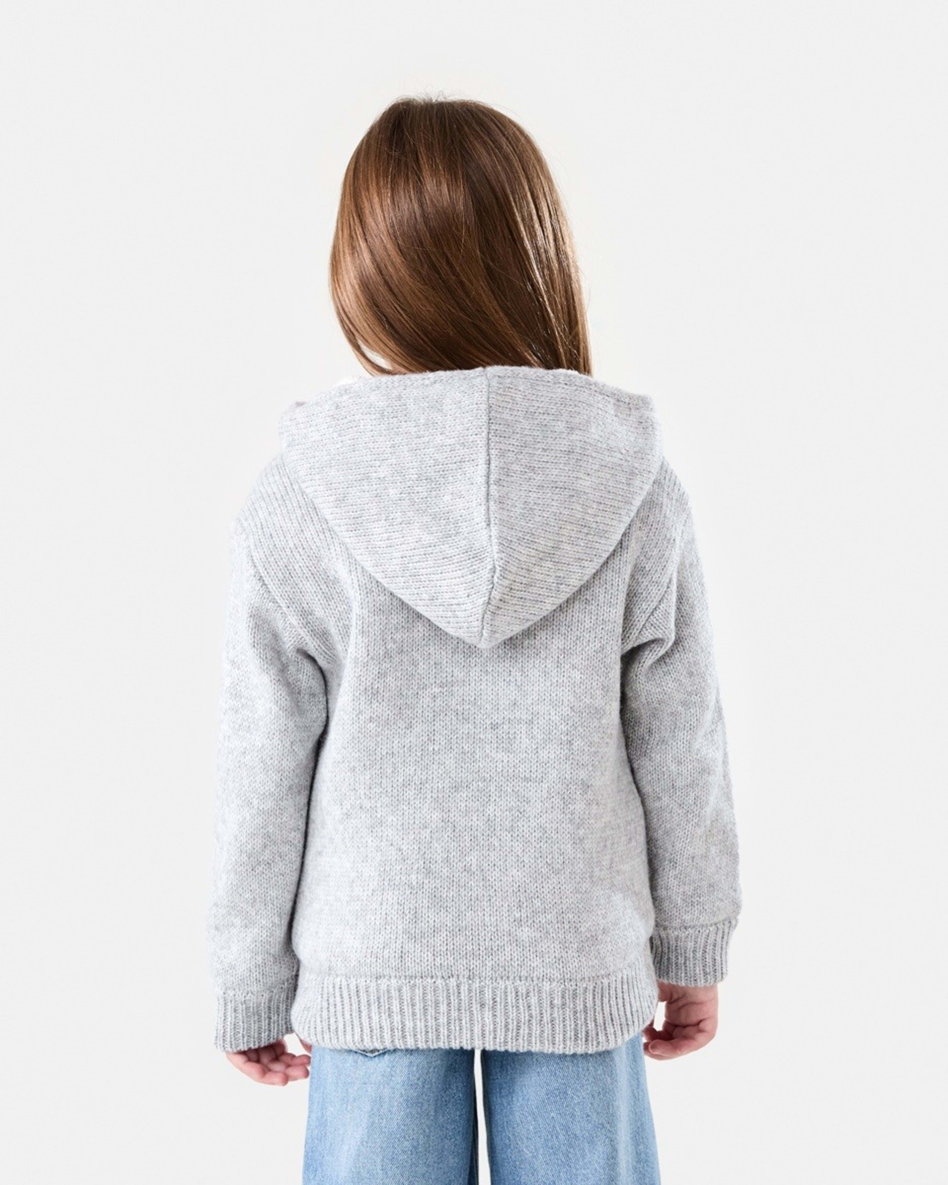 3 Sherpa Lined Cardigan Gry Lurex, 3 of 8