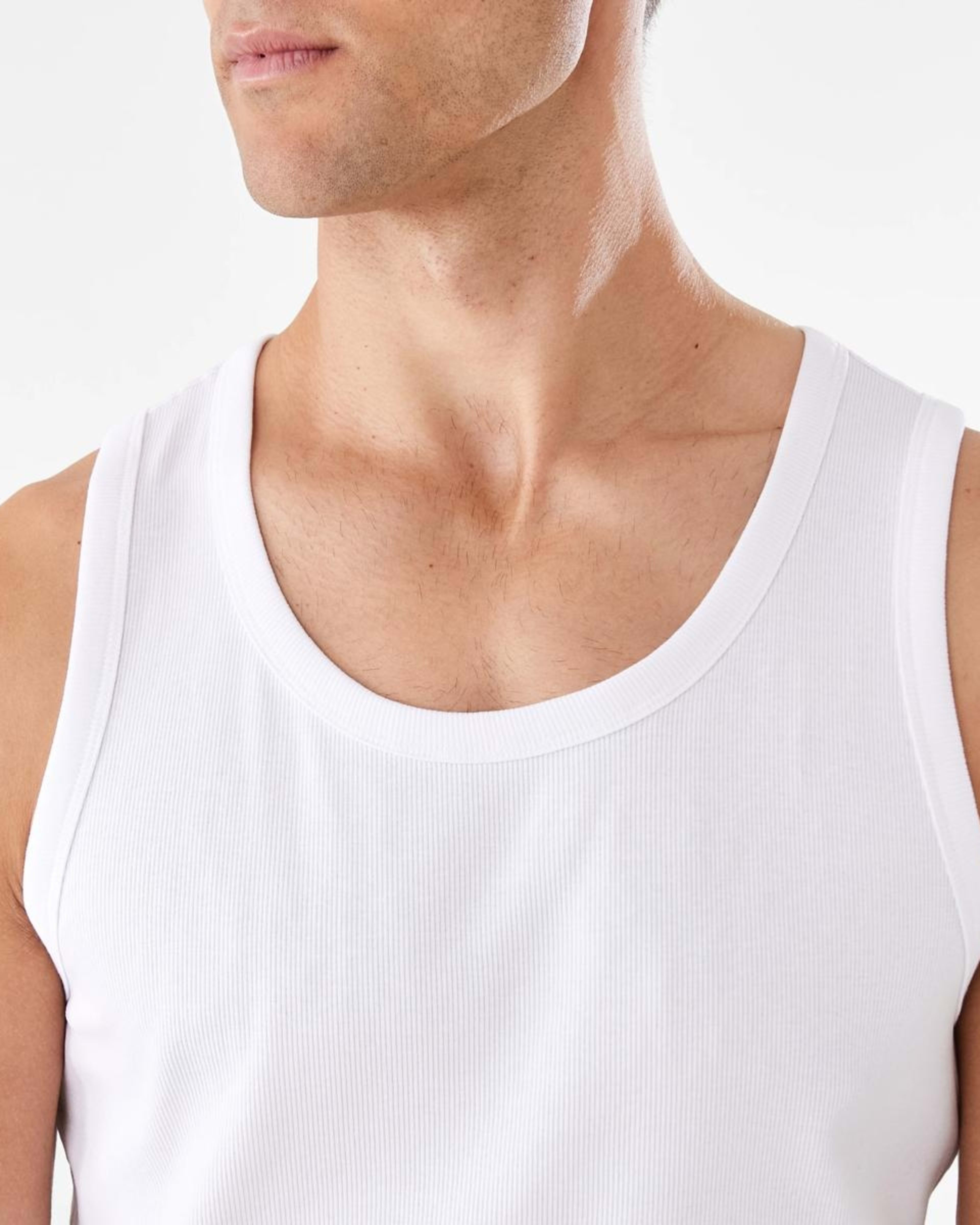 6 Rib Tank WHITE, 6 of 6