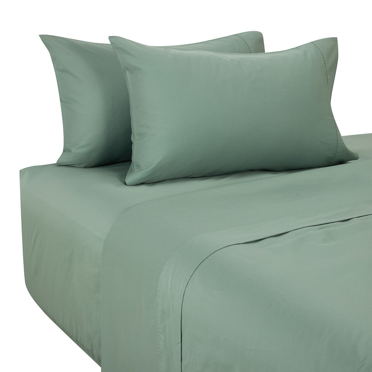 500 Thread Count Australian Grown Cotton Sheet Set Double Bed, Sage Kmart