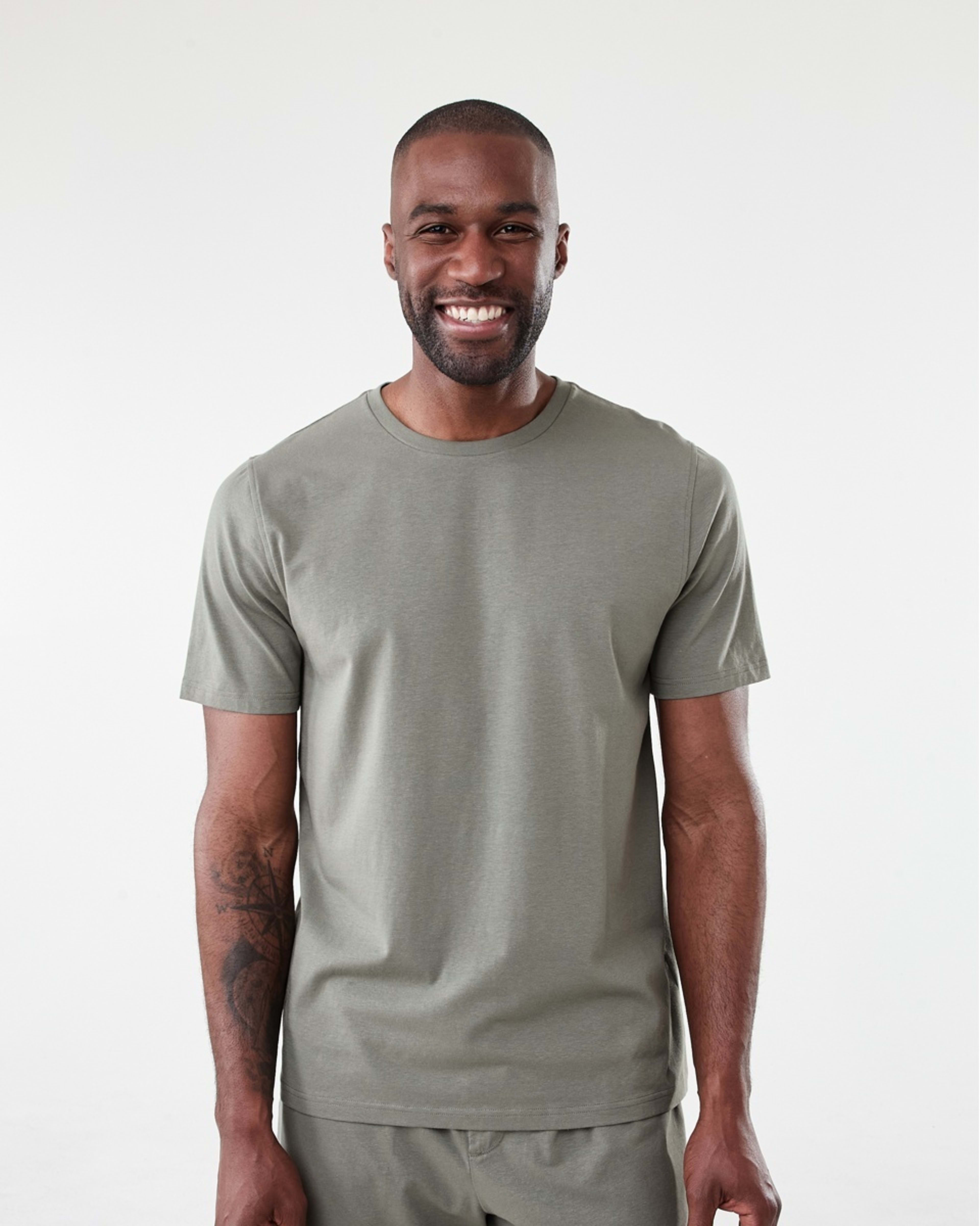 1 Cotton Elastane Sleep Top Grn Moss, 1 of 6