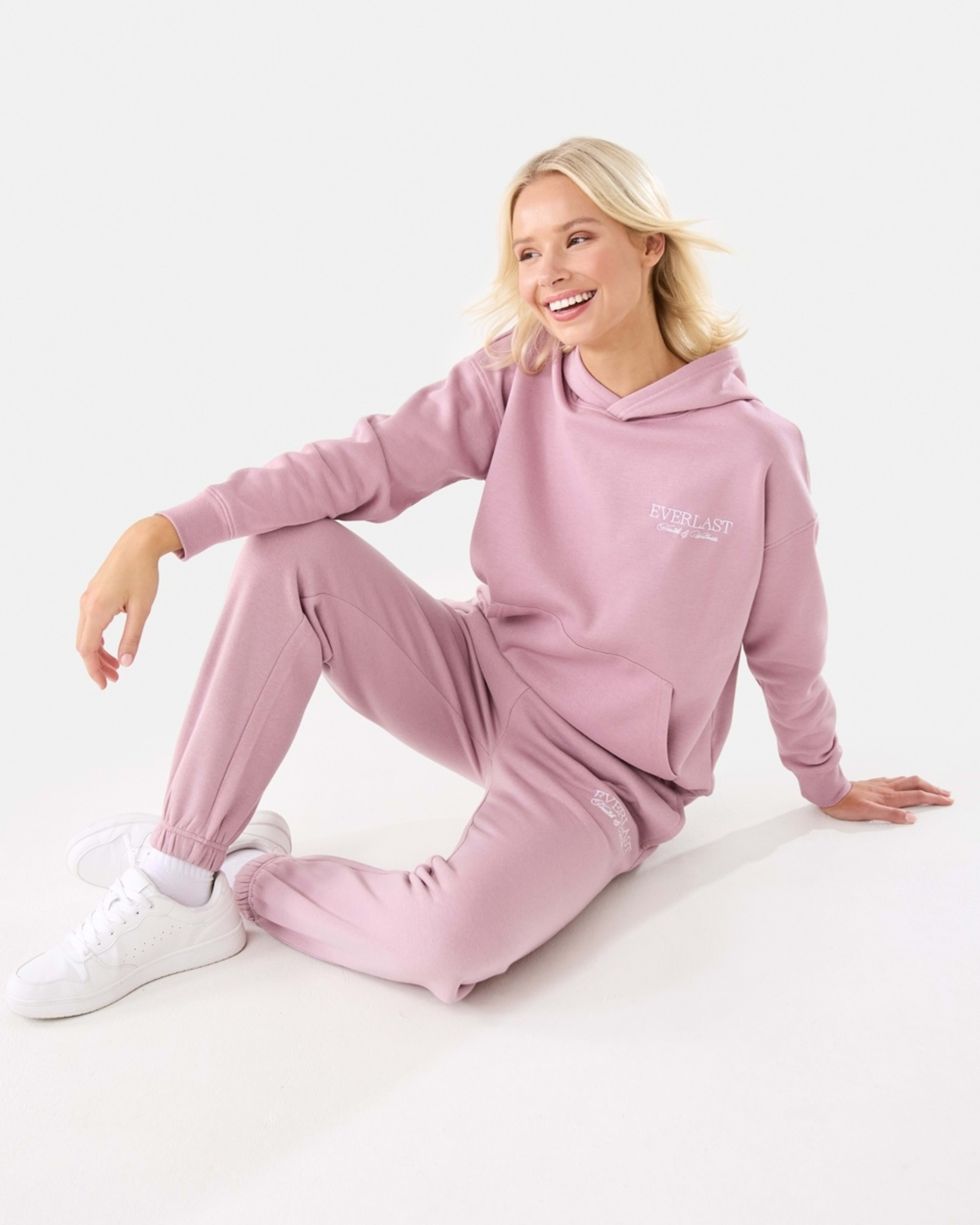 9 Everlast Womens Street Oversized Hoodie Dusty Pink, 9 of 10
