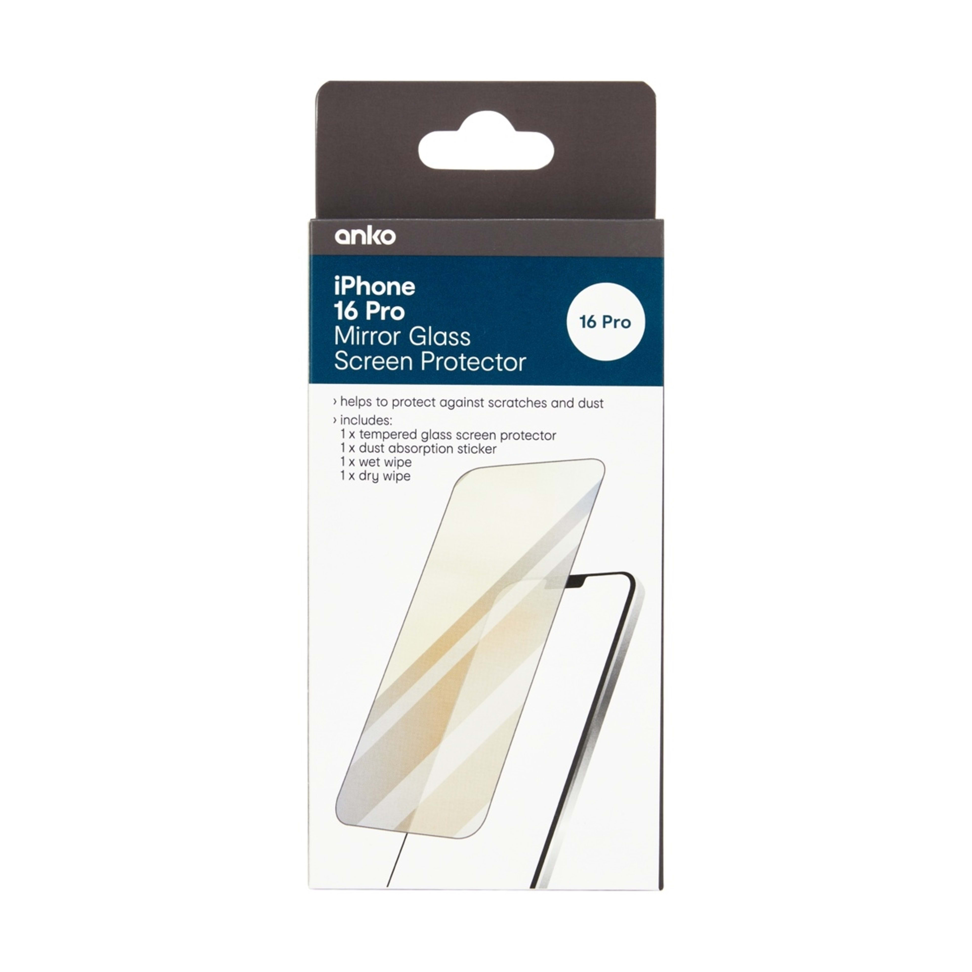 1 iPhone 16 Pro Mirror Glass Screen Protector