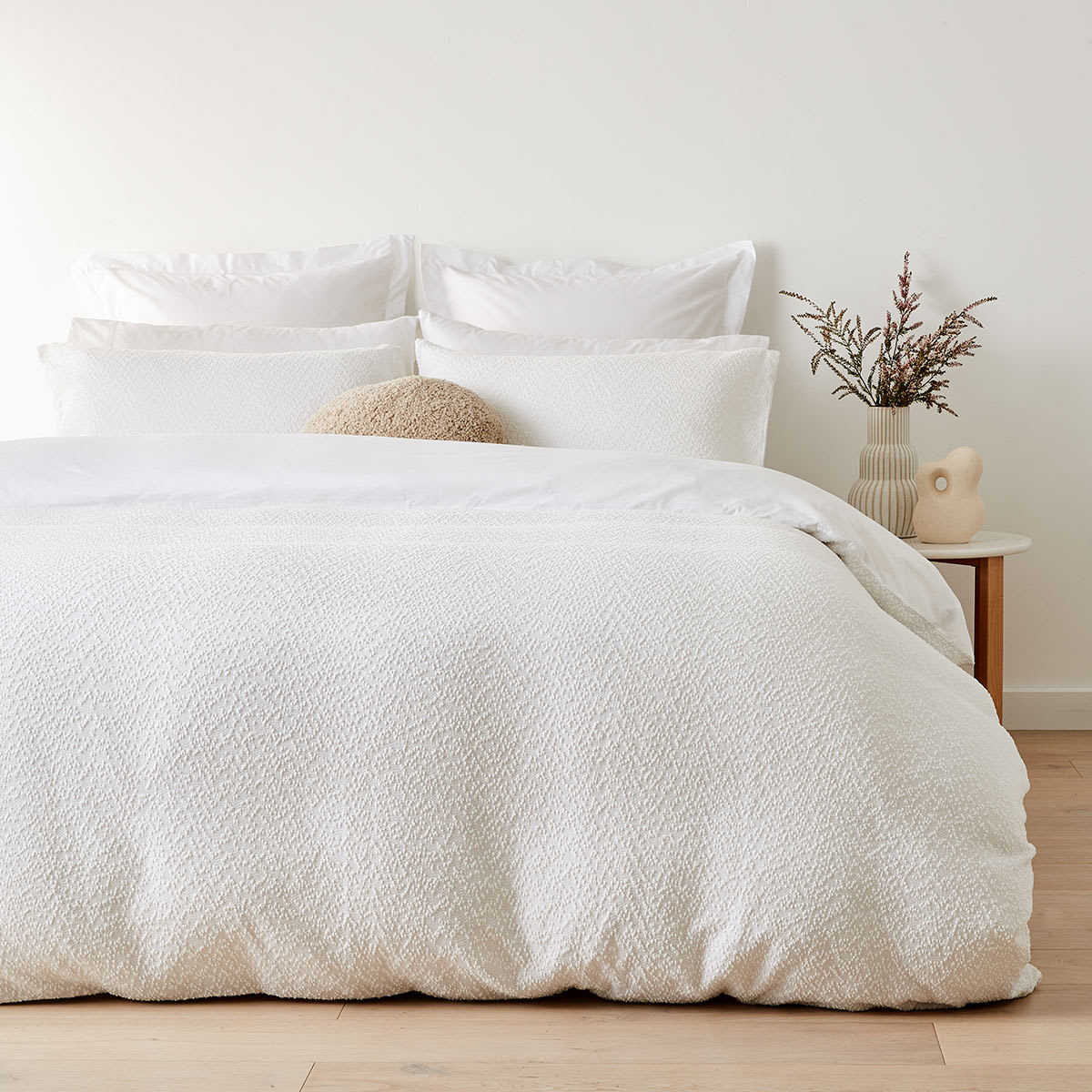 Kmart Boucle Quilt Cover Set Queen Bed White PriceGrabber