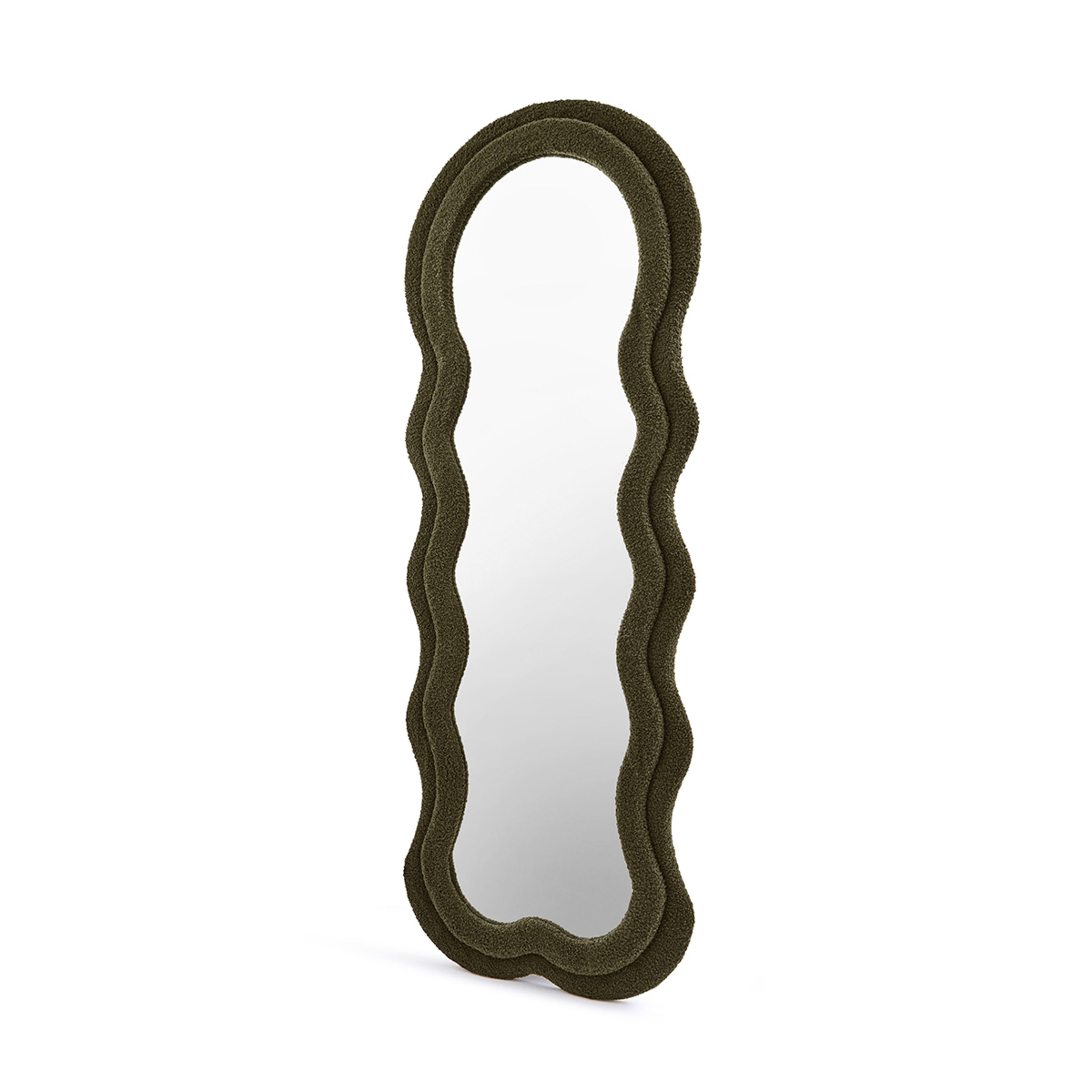 2 Wavy Boucle Floor Mirror, 2 of 6