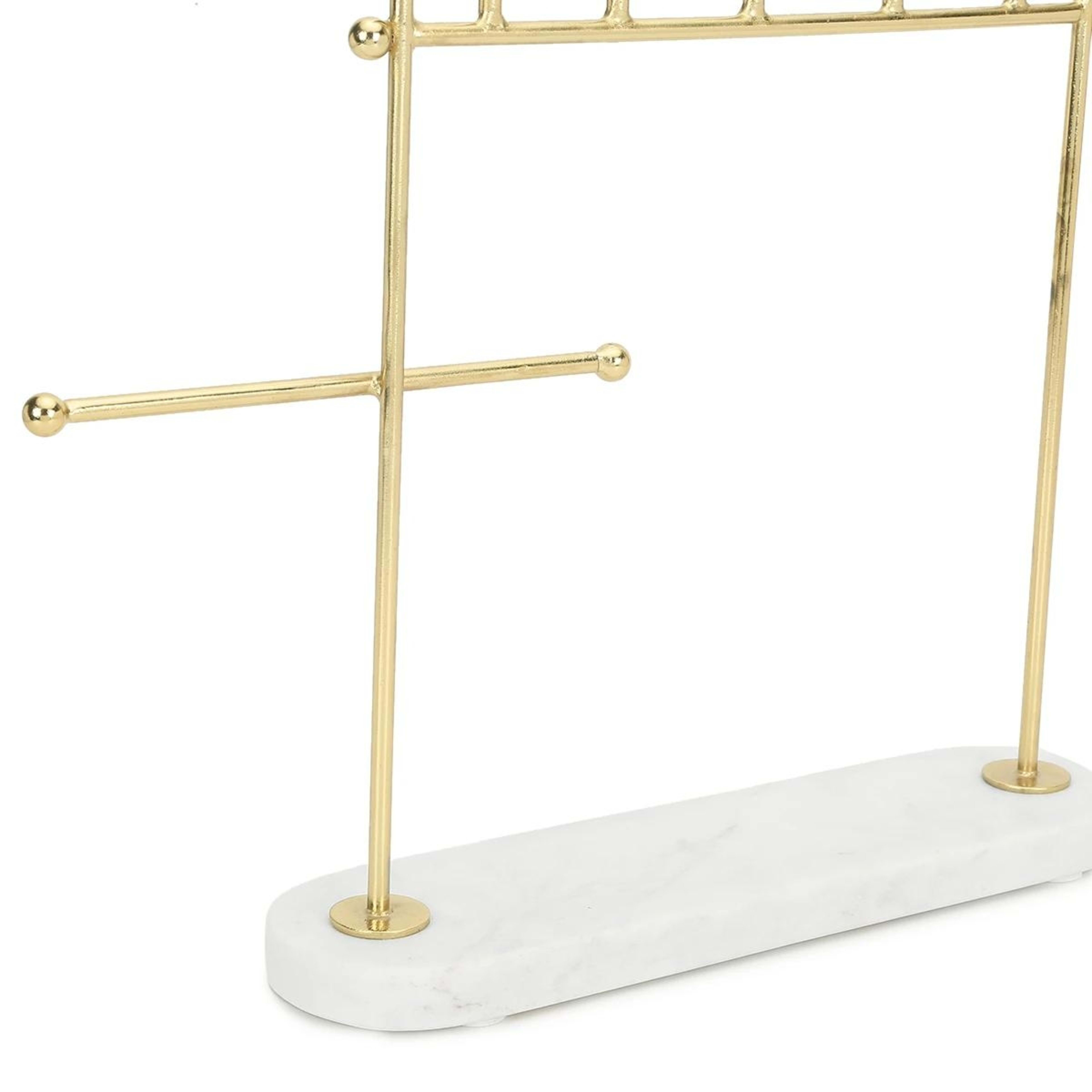 2 Marble Jewellery Stand - Natural and Gold Look, 2 of 5
