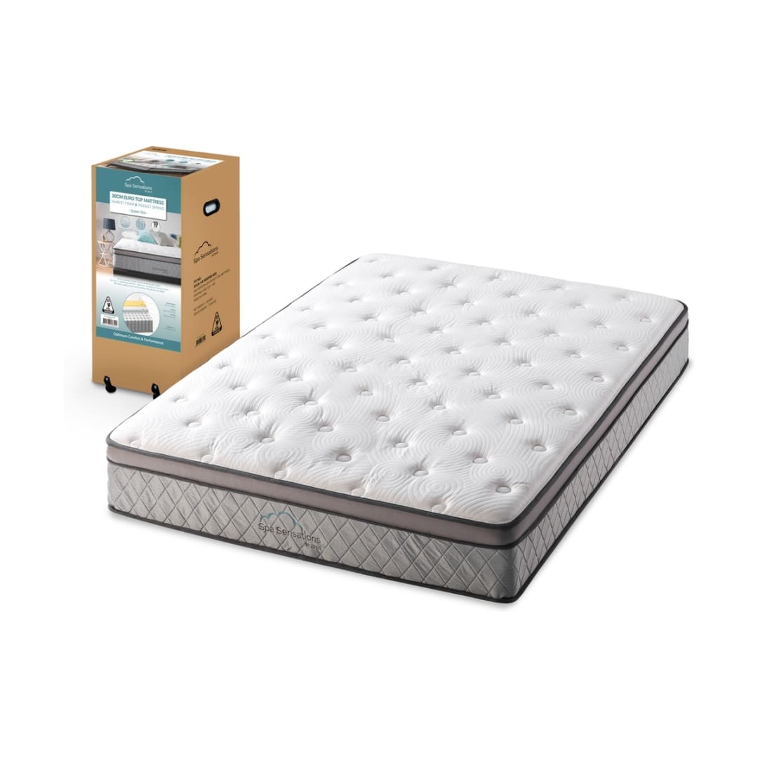 Queen Bed Euro Top Pocket Spring Mattress Kmart
