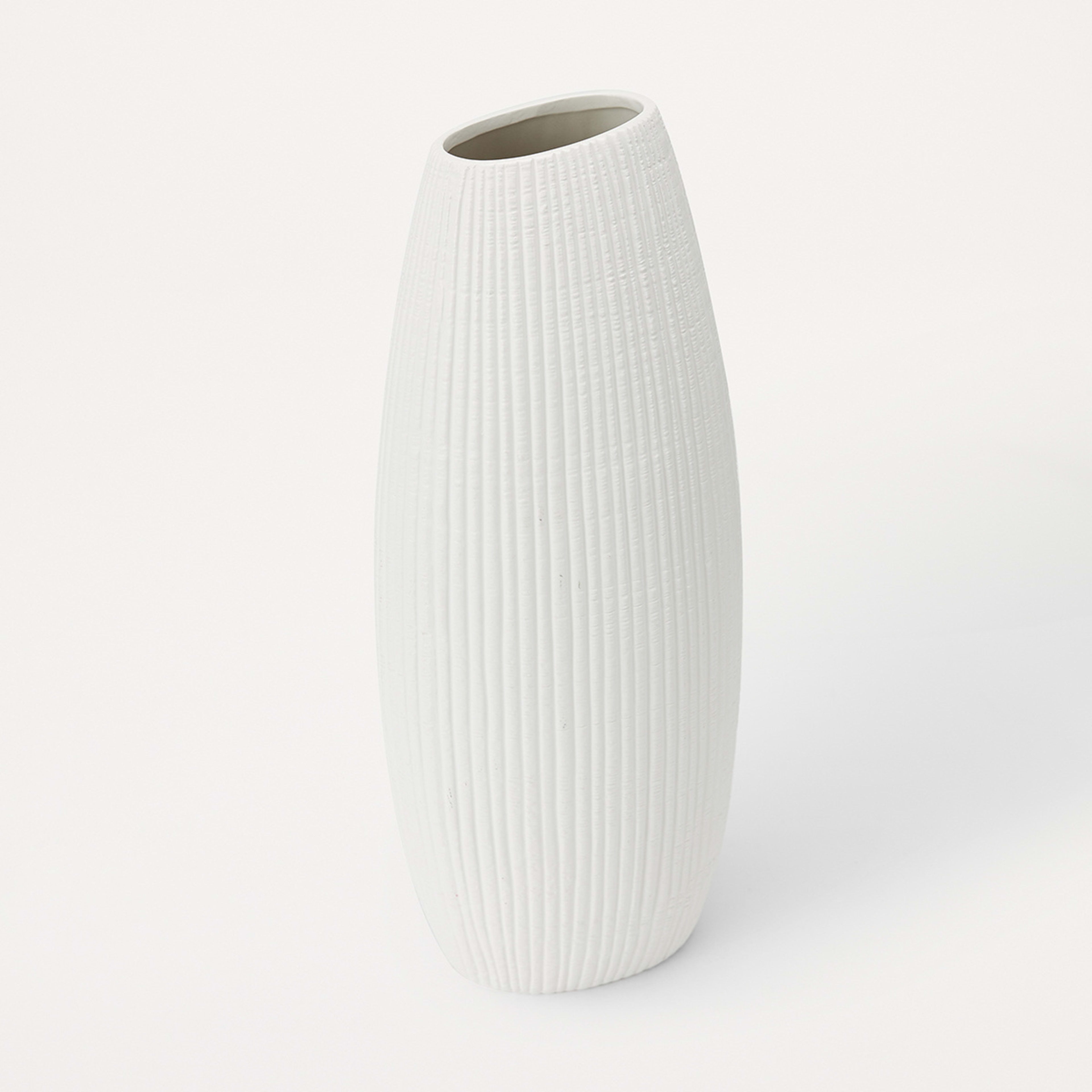 Tall Textured Ceramic Vase White Kmart