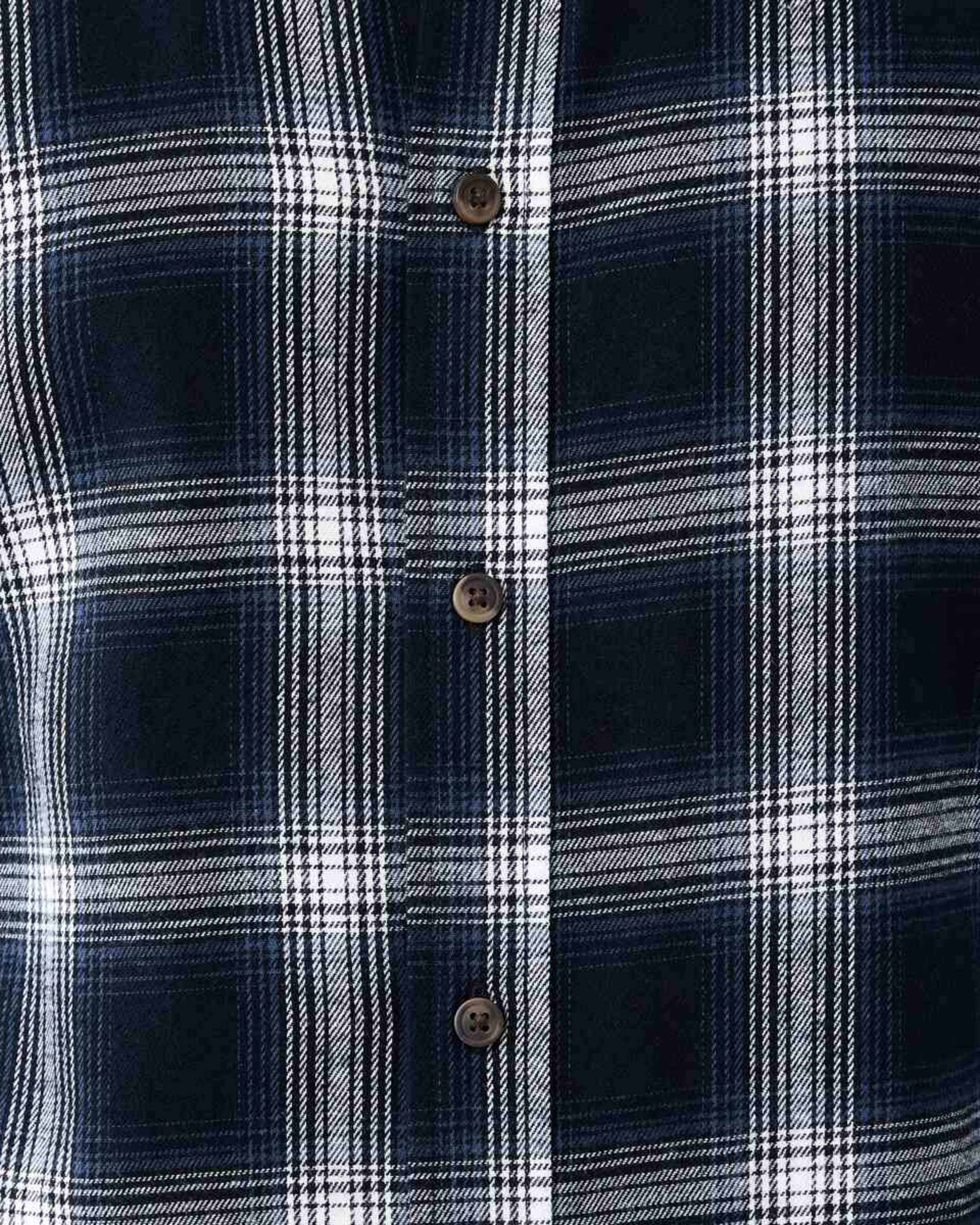 6 Long Sleeve Brushed Check Shirt Blu Check, 6 of 6