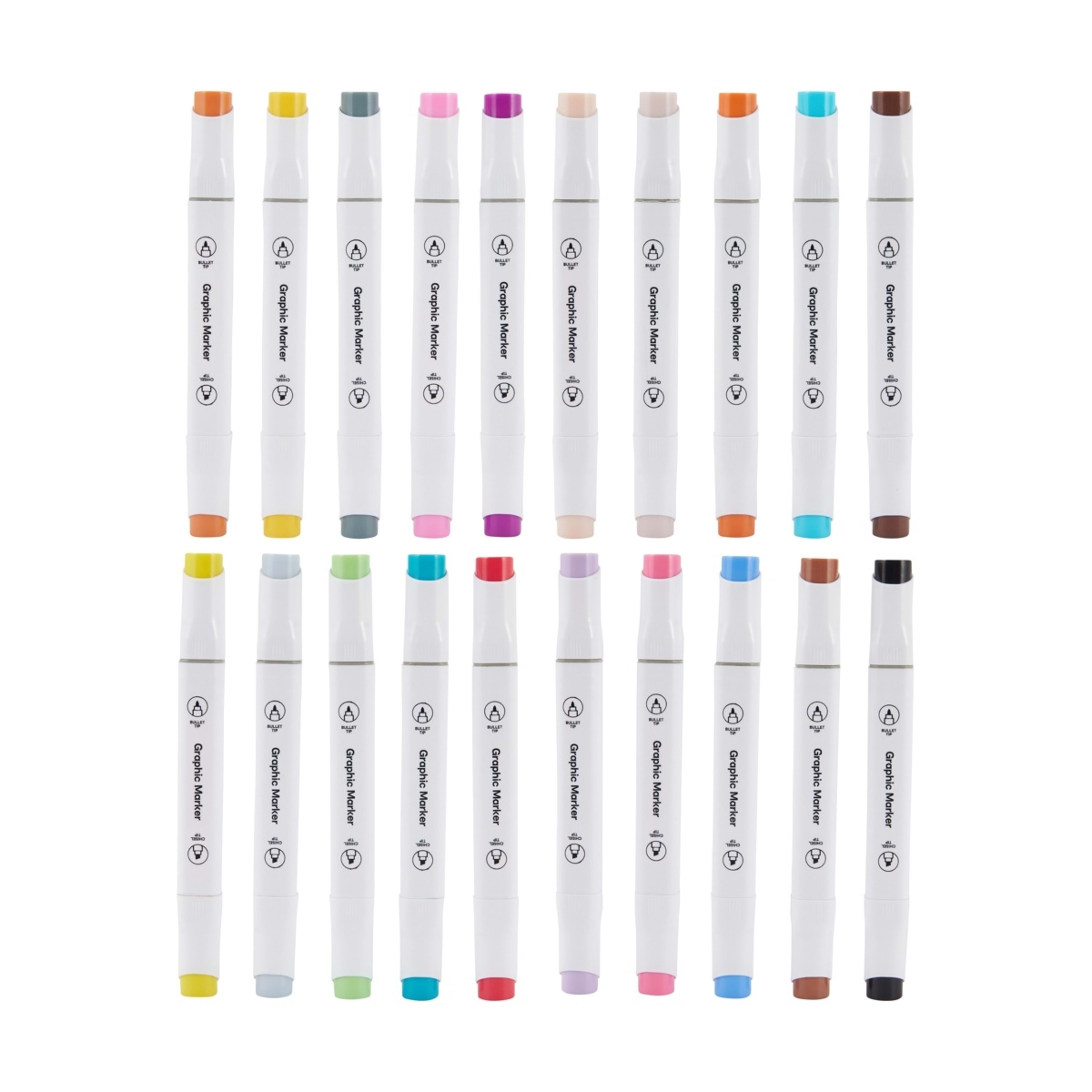 3 20 Pack Dual-Tip Markers Set - Cherry, 3 of 9