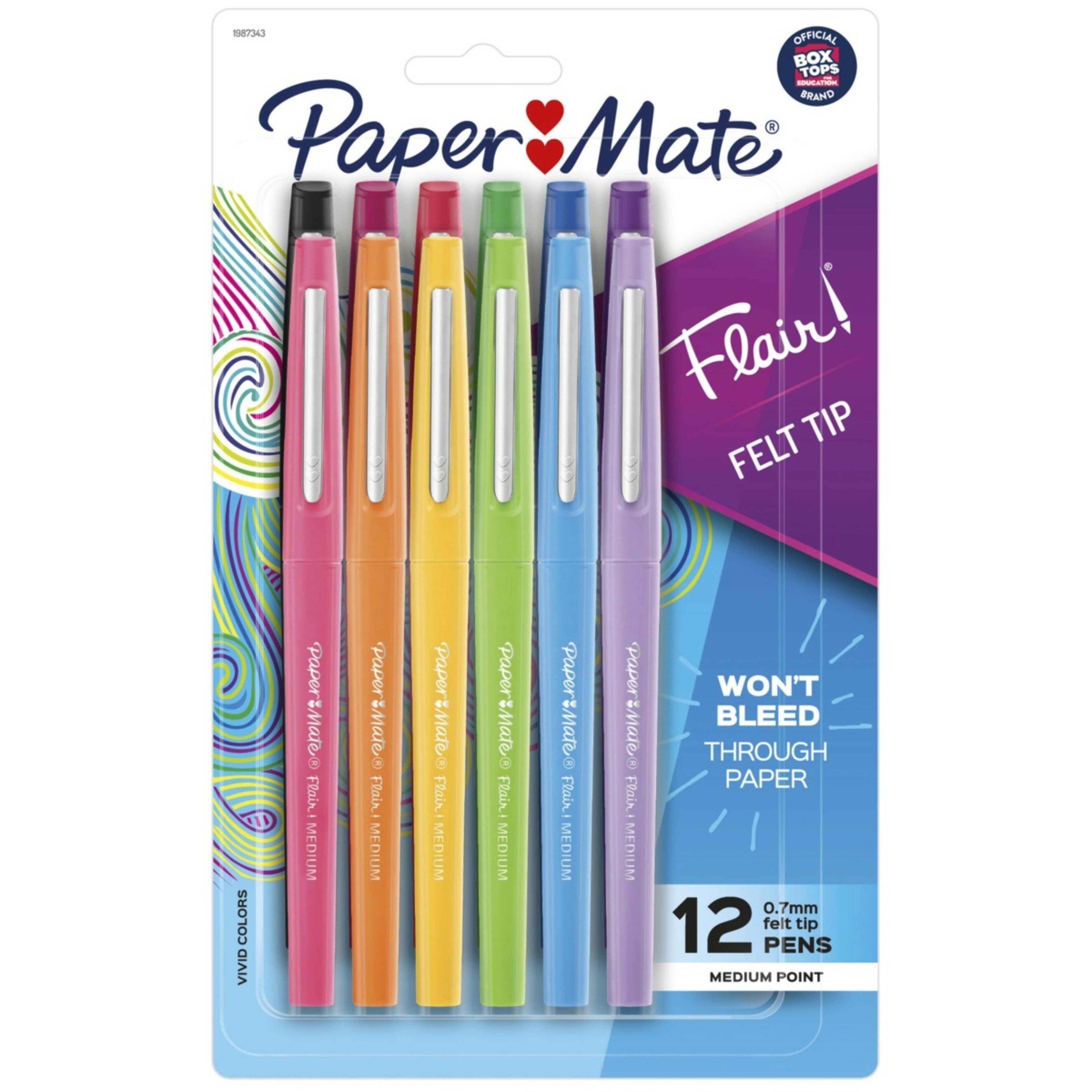 12 Pack Paper Mate Flair Felt Tip Pens - Kmart