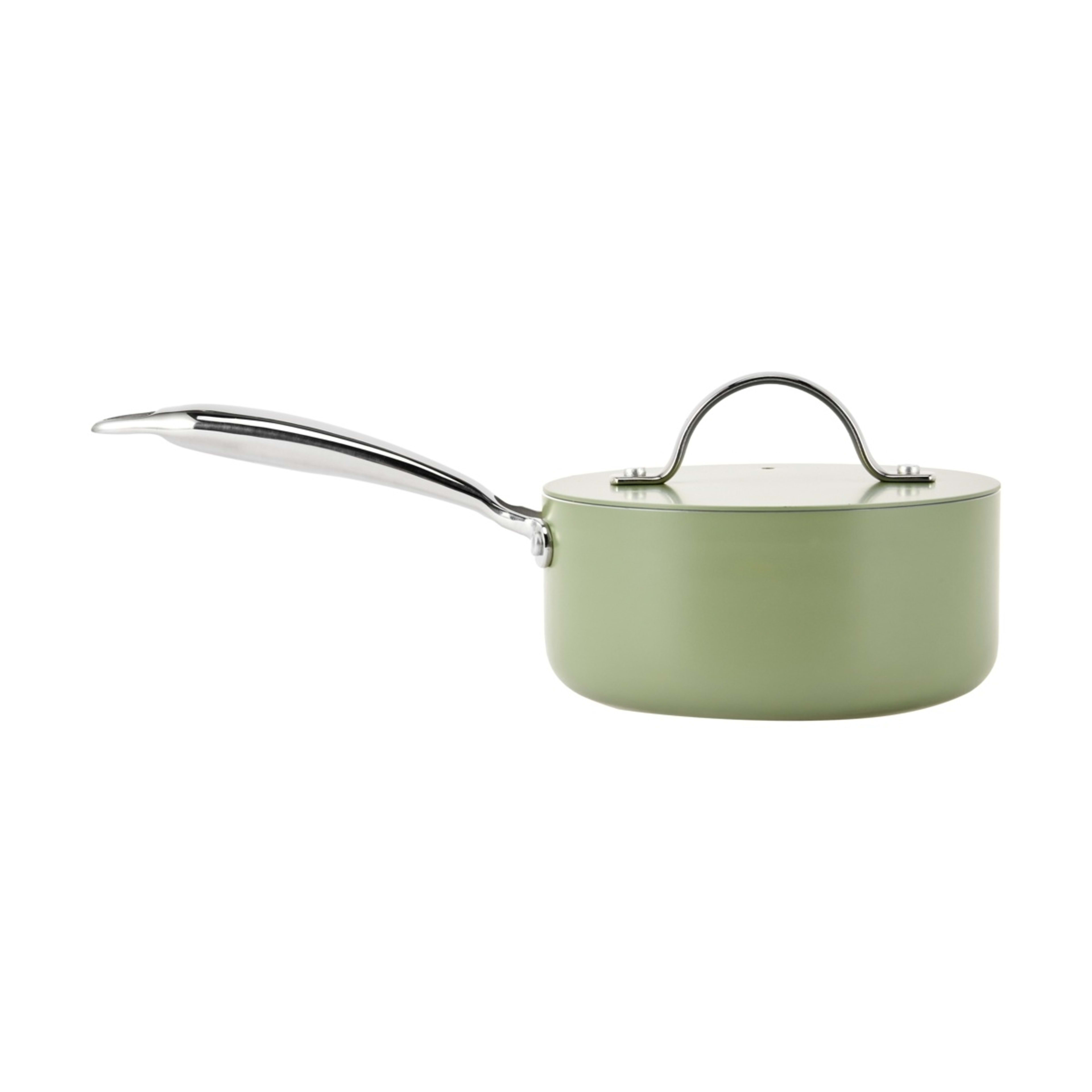 1 16cm Ceramic Non-Stick Saucepan - Green