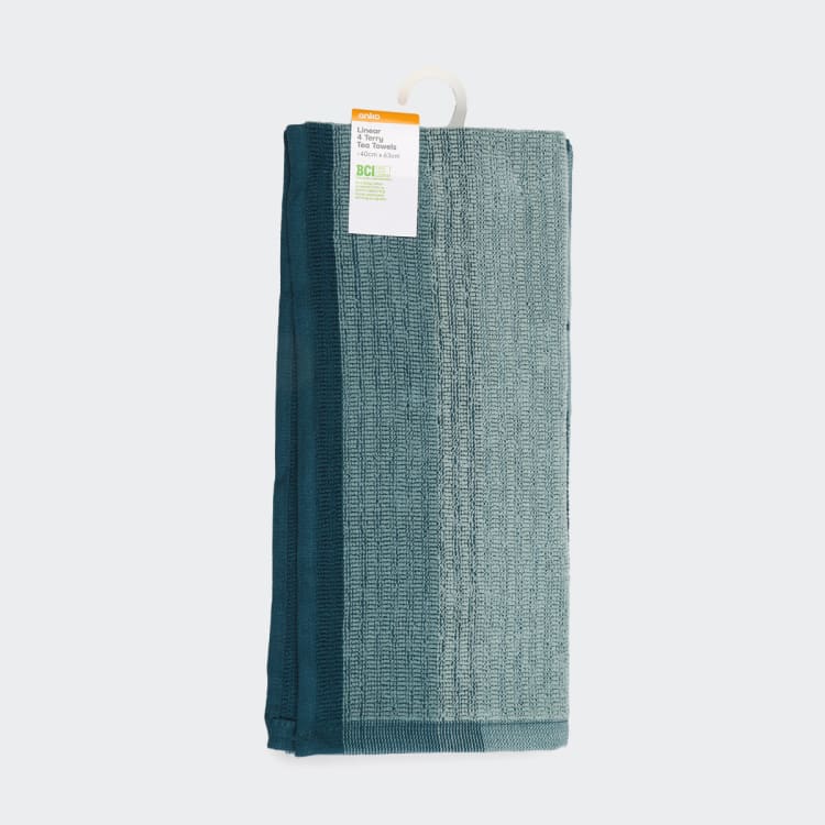 4 Pack Mineral Linear Terry Tea Towels Kmart