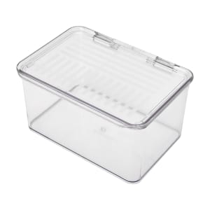 Clear Short Square Container with Lid