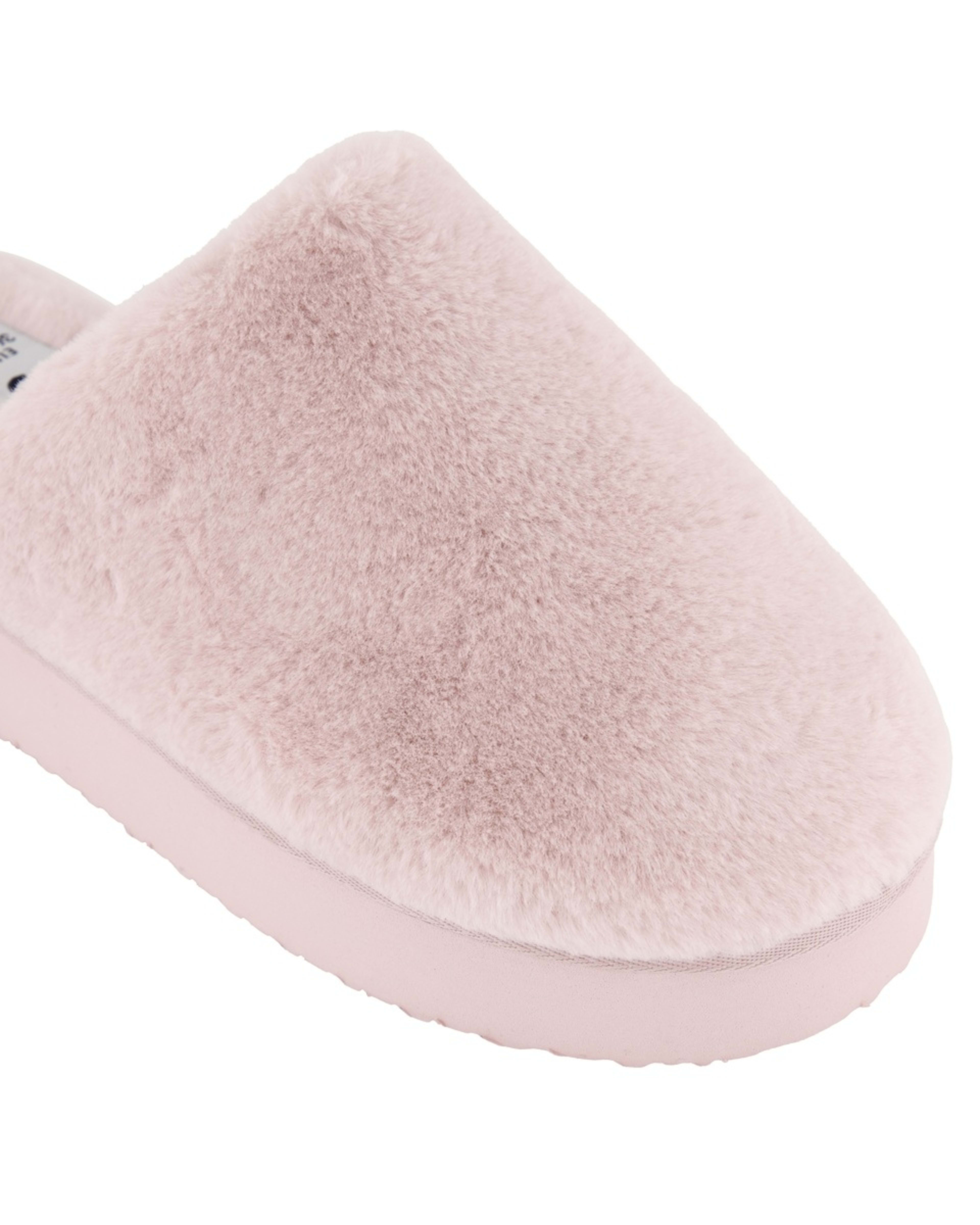 3 Furry Platform Scuffs Rose Mist, 3 of 3
