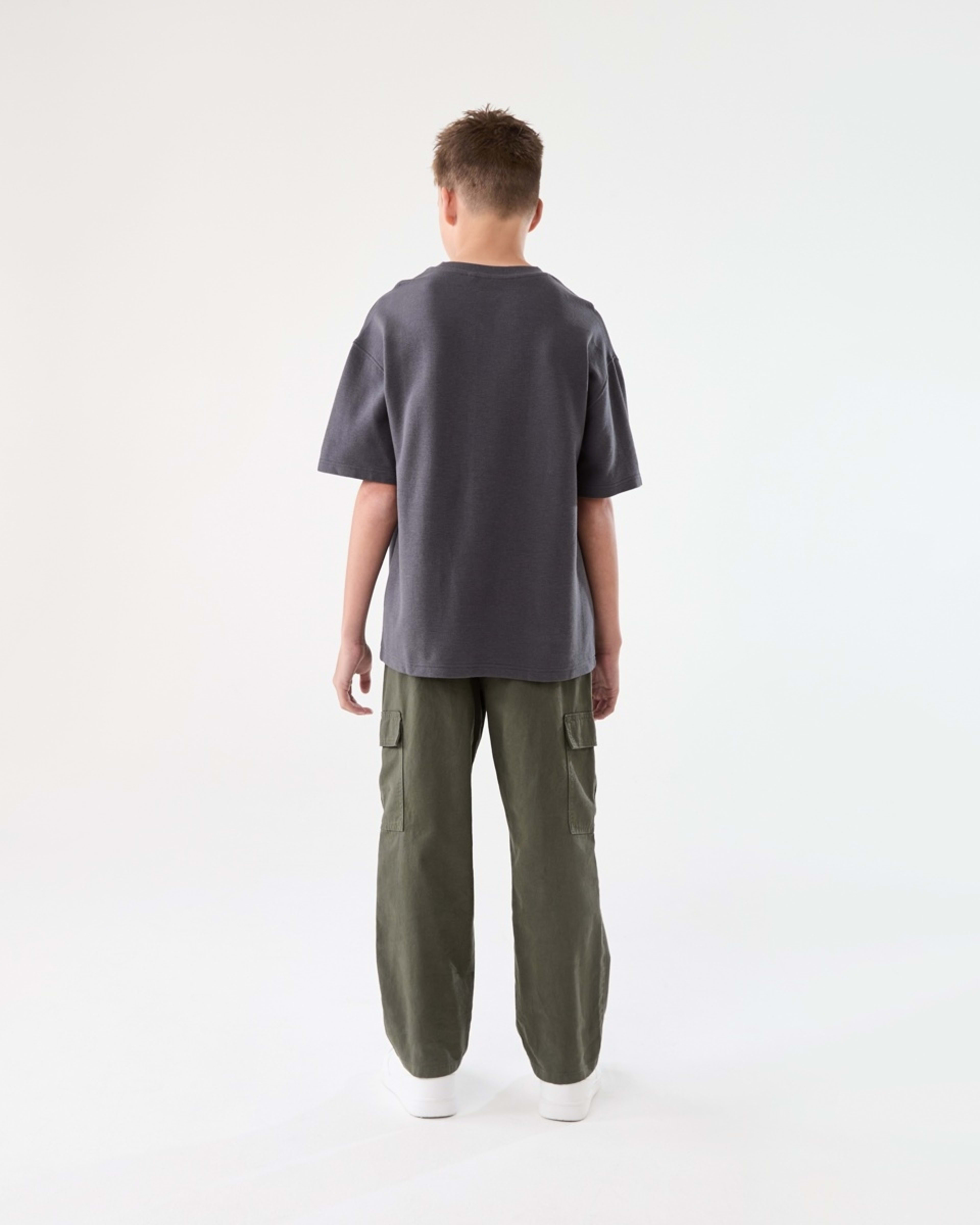 8 Short Sleeve Oversized Textured T-shirt DARK MAGNET, 8 of 8