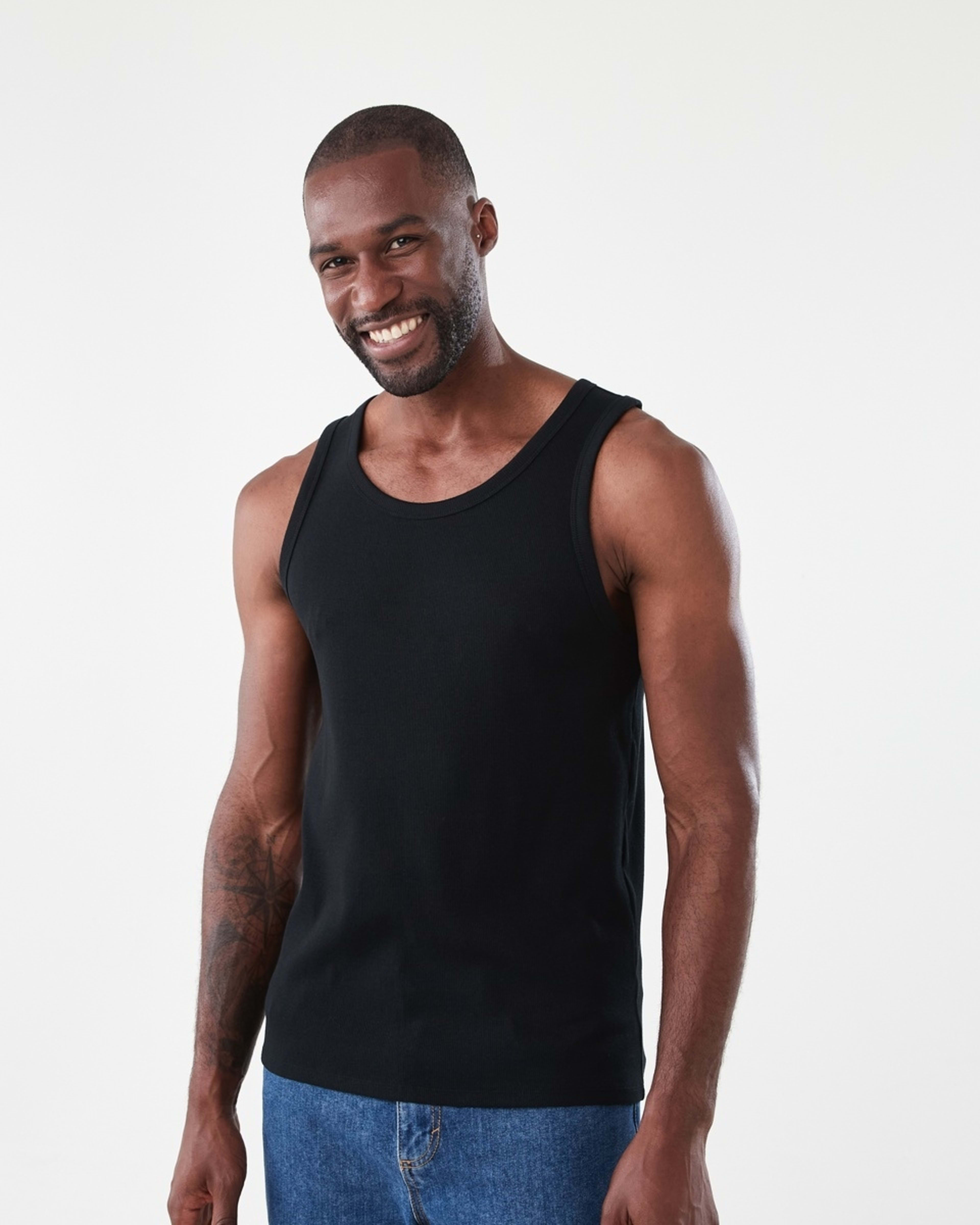 1 Rib Tank BLACK, 1 of 5