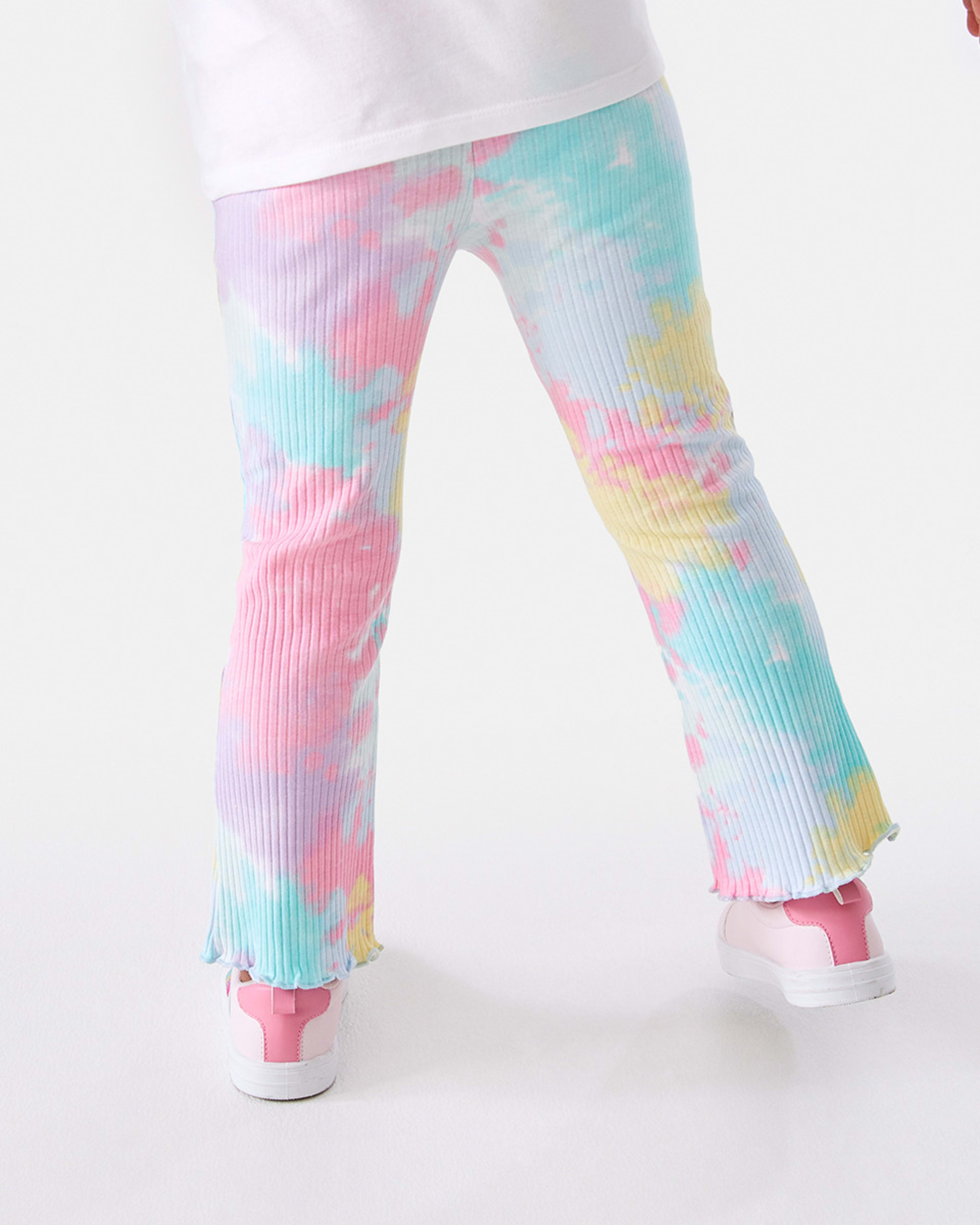2 Rib Flare Leggings Pst Tiedye, 2 of 8