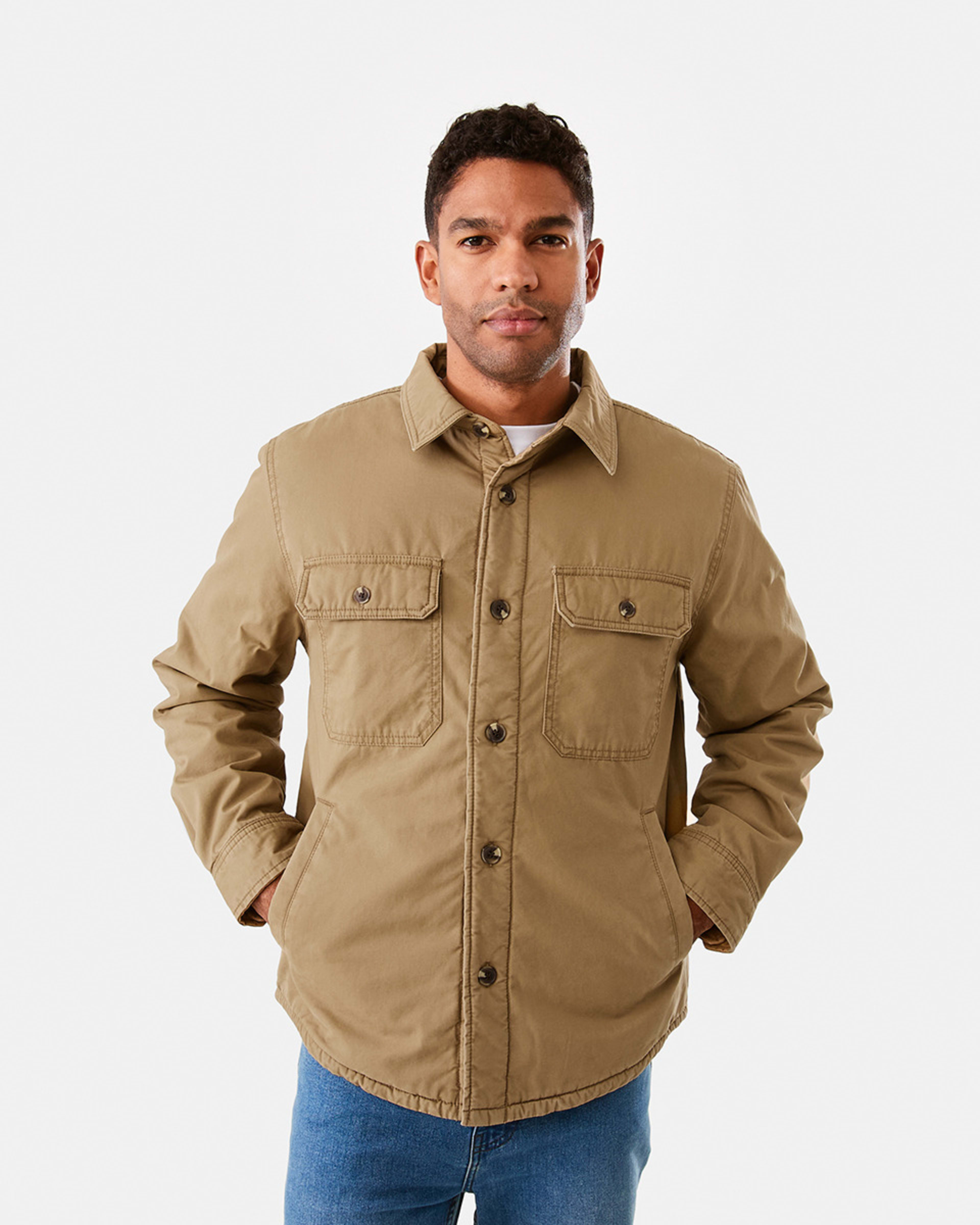 Sherpa Lined Shirt Jacket - Kmart