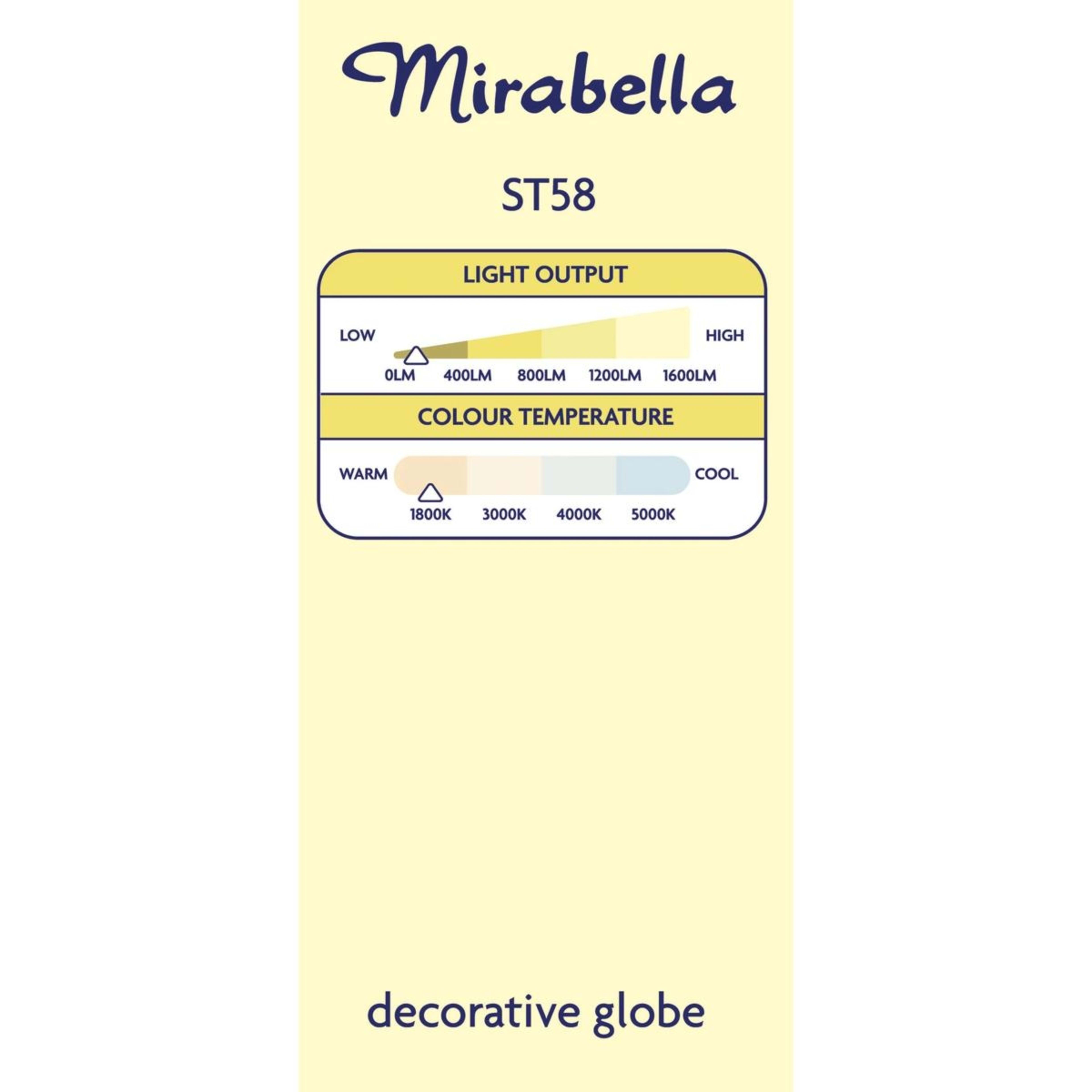 5 I001219 Mirabella LED ST58 Filament Amber ES 2W 150 Lumen, 5 of 6