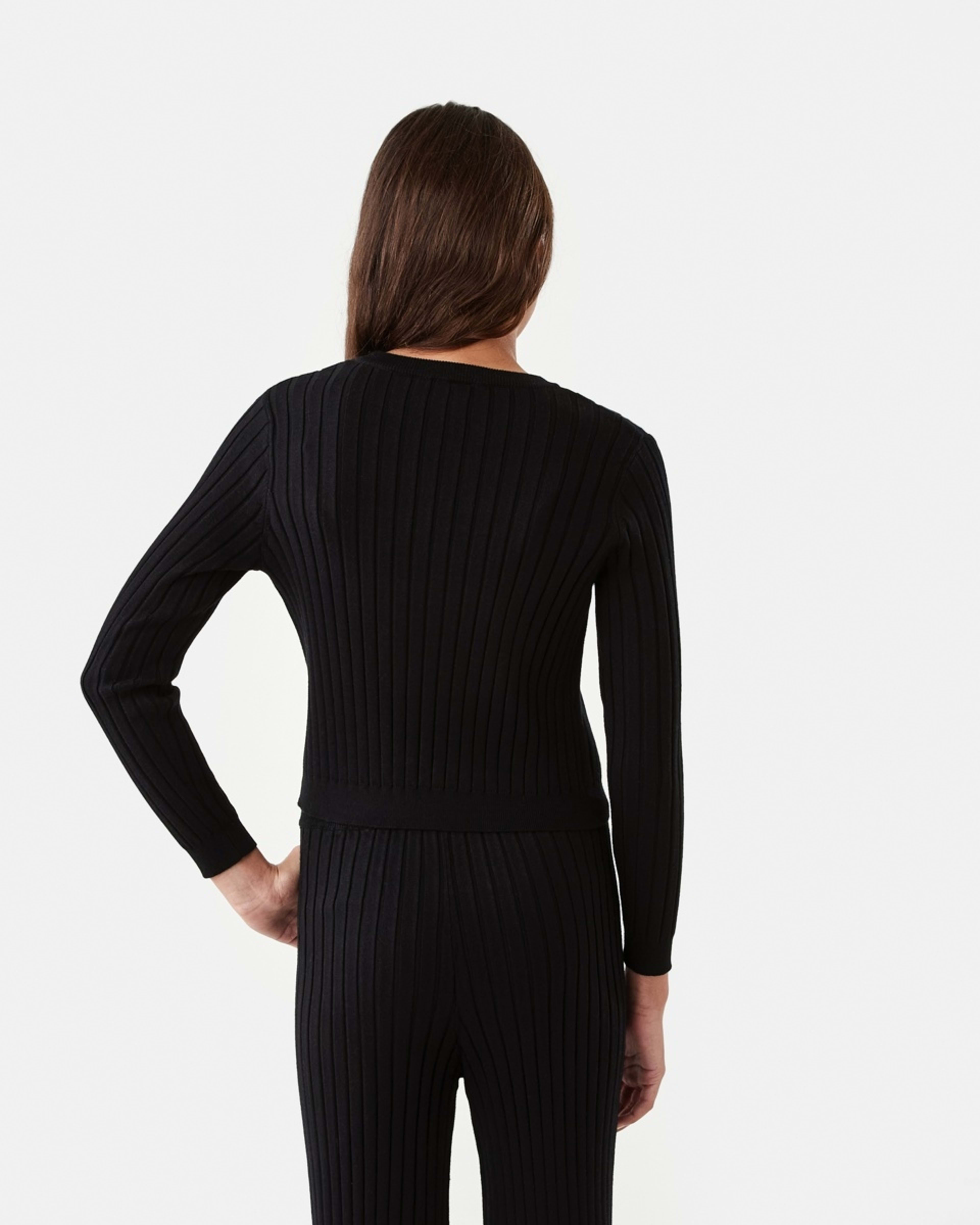 2 Long Sleeve Rib Knit Top Black, 2 of 8