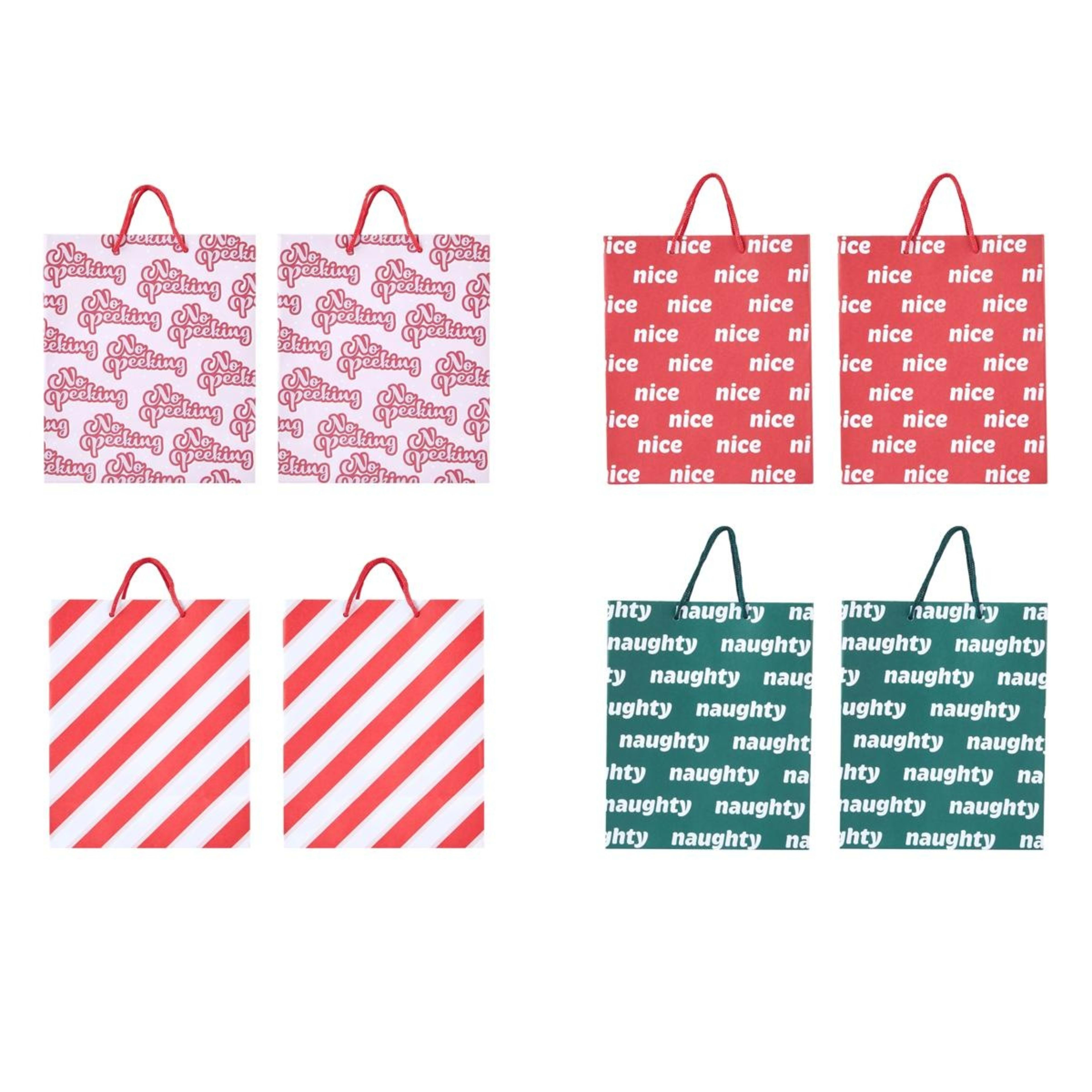2 4 Pack Christmas Gift Bags - Medium, Assorted, 2 of 8