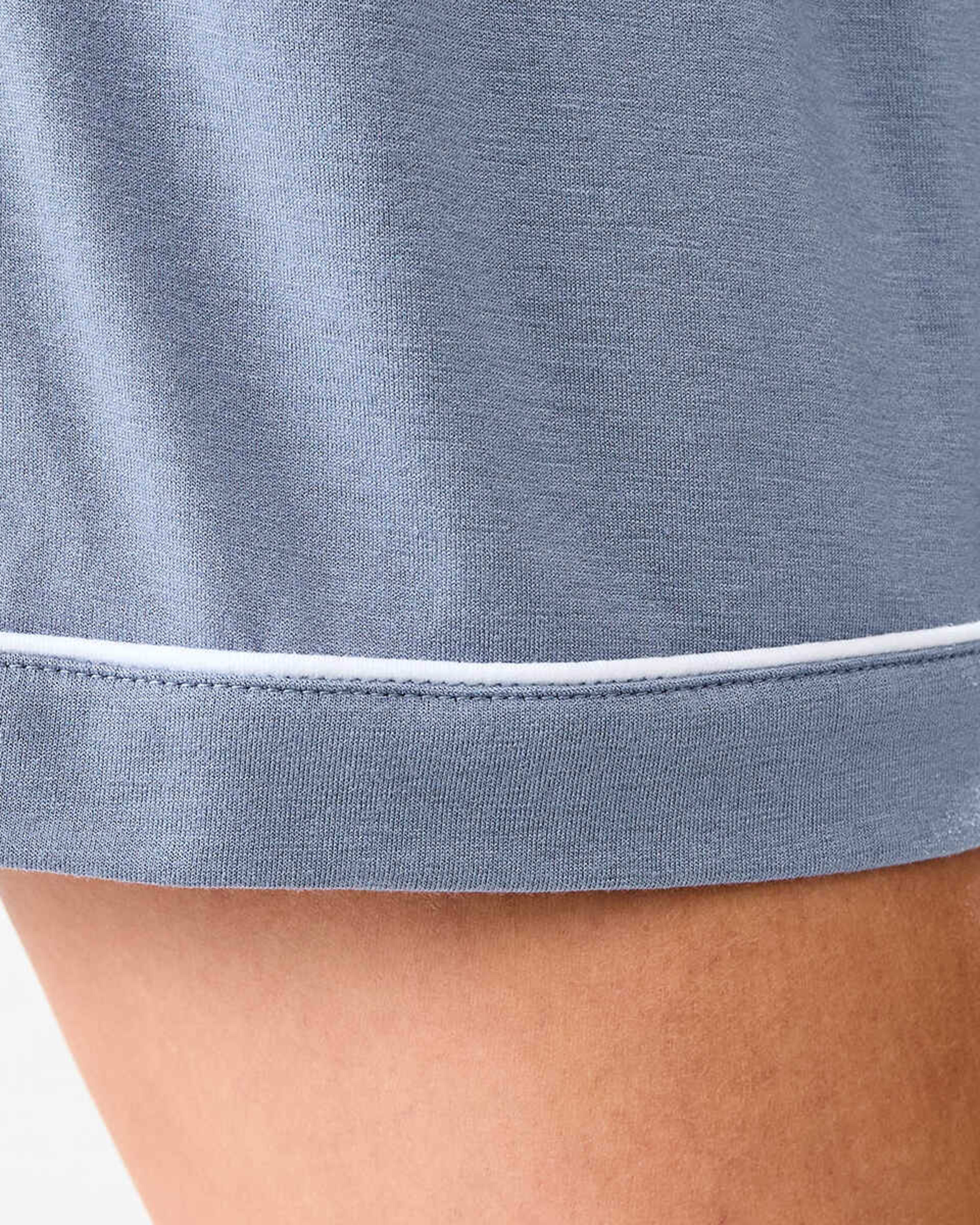 7 Short Sleeve Top and Shorts Comfort Pyjama Set Steel Grey, 7 of 8