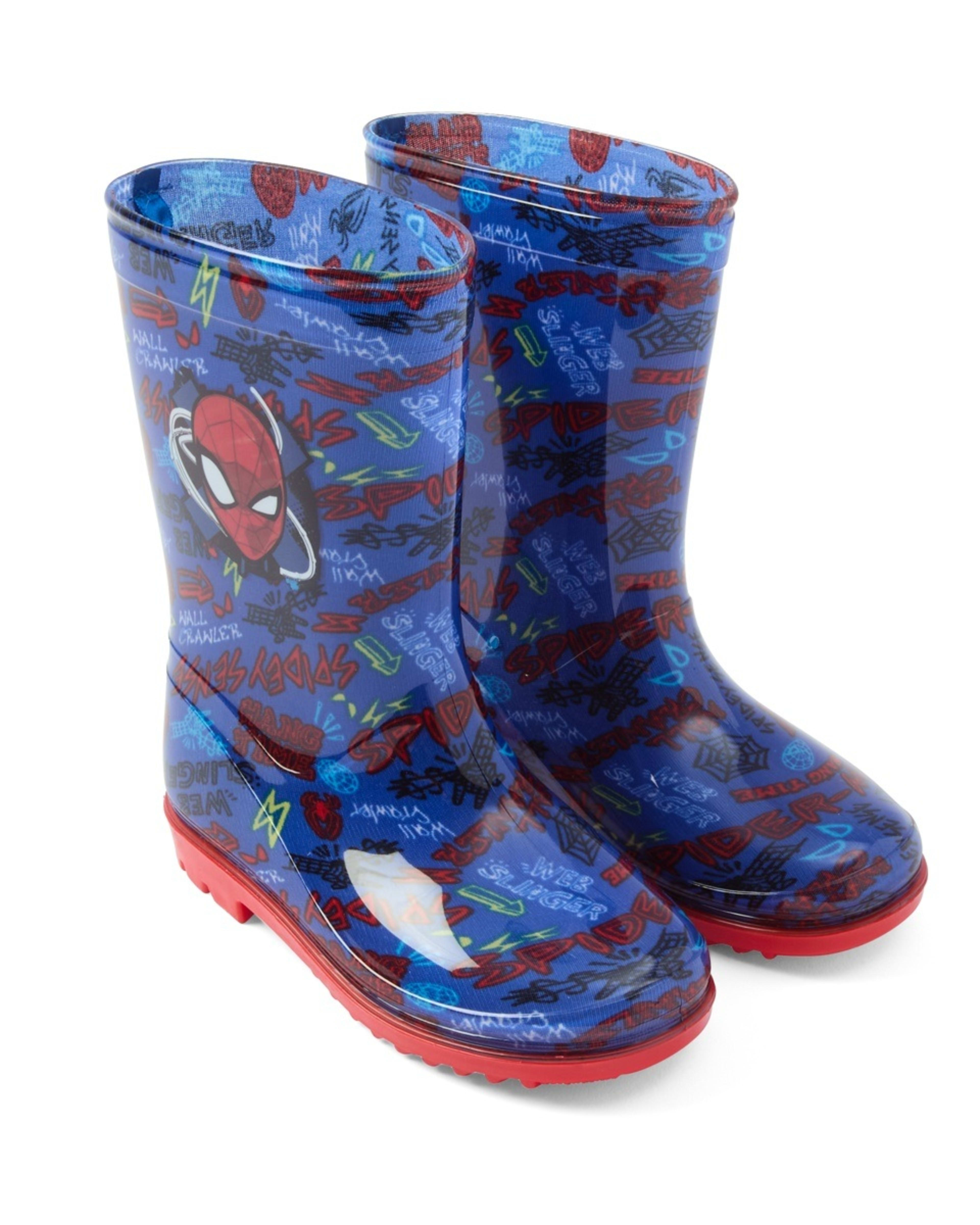 4 Junior Spider-Man License Rainboots Spiderman Doodle Art, 4 of 5