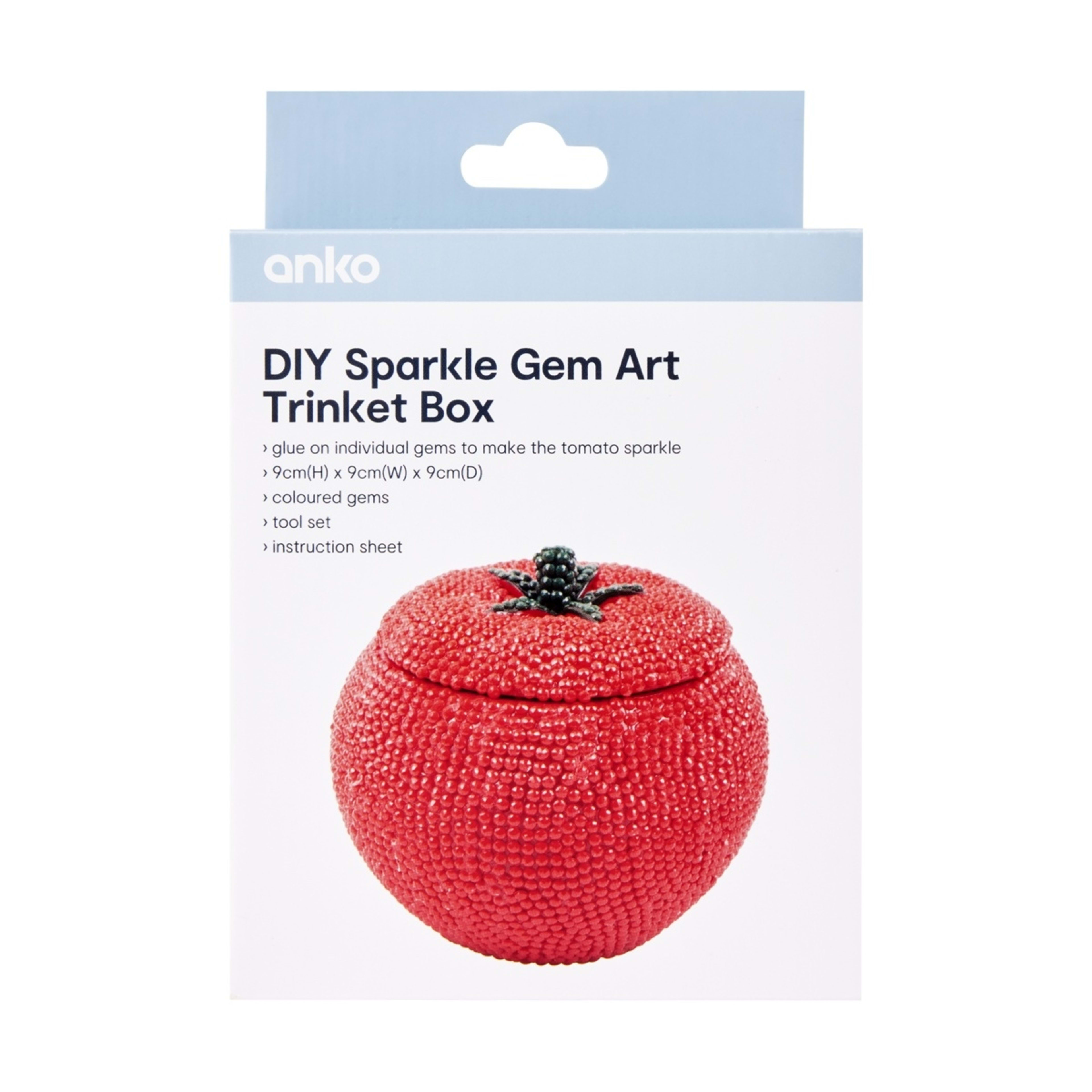 1 DIY Sparkle Gem Art Trinket Box - Tomato, 1 of 4