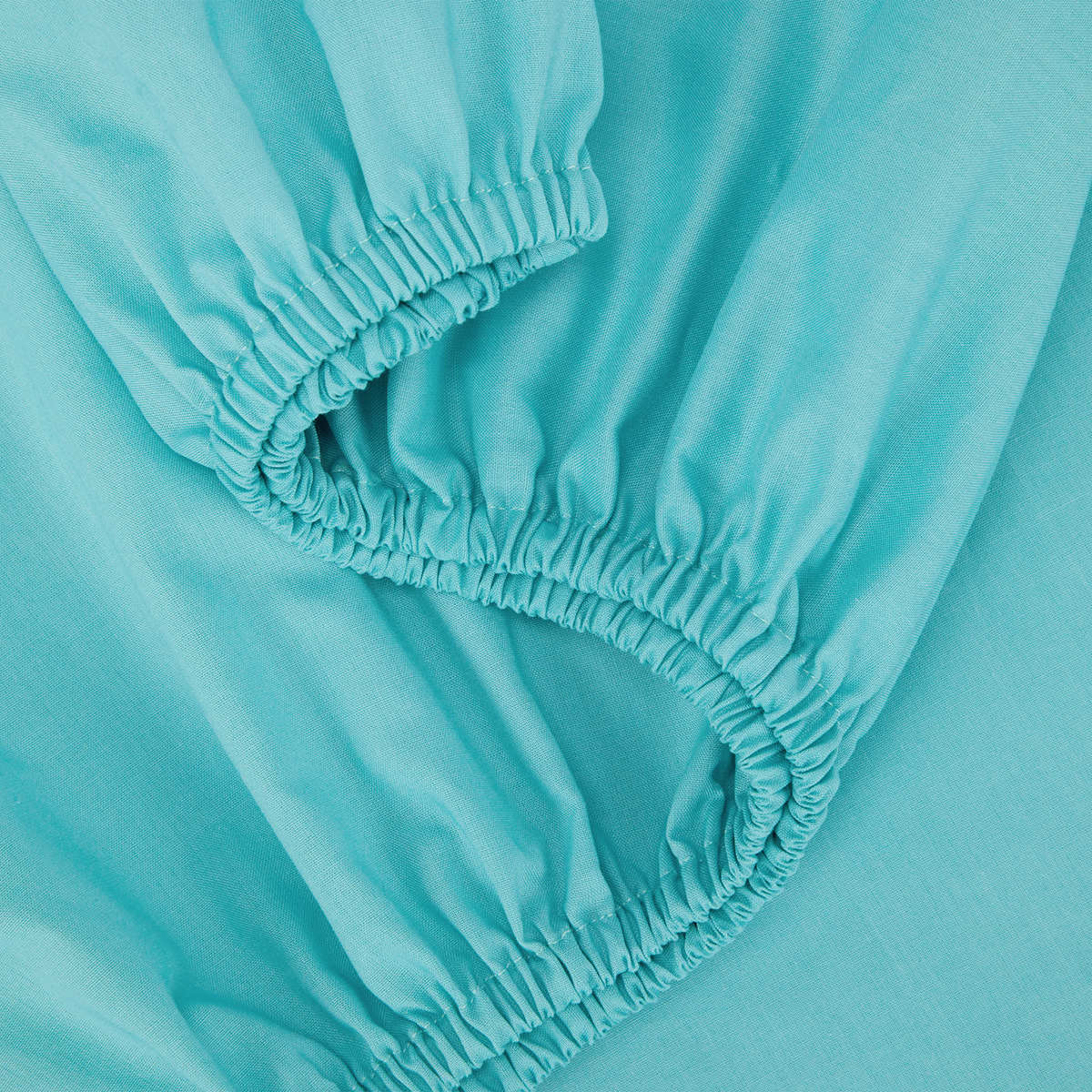 3 180 Thread Count Sheet Set - Double Bed, Aqua, 3 of 7